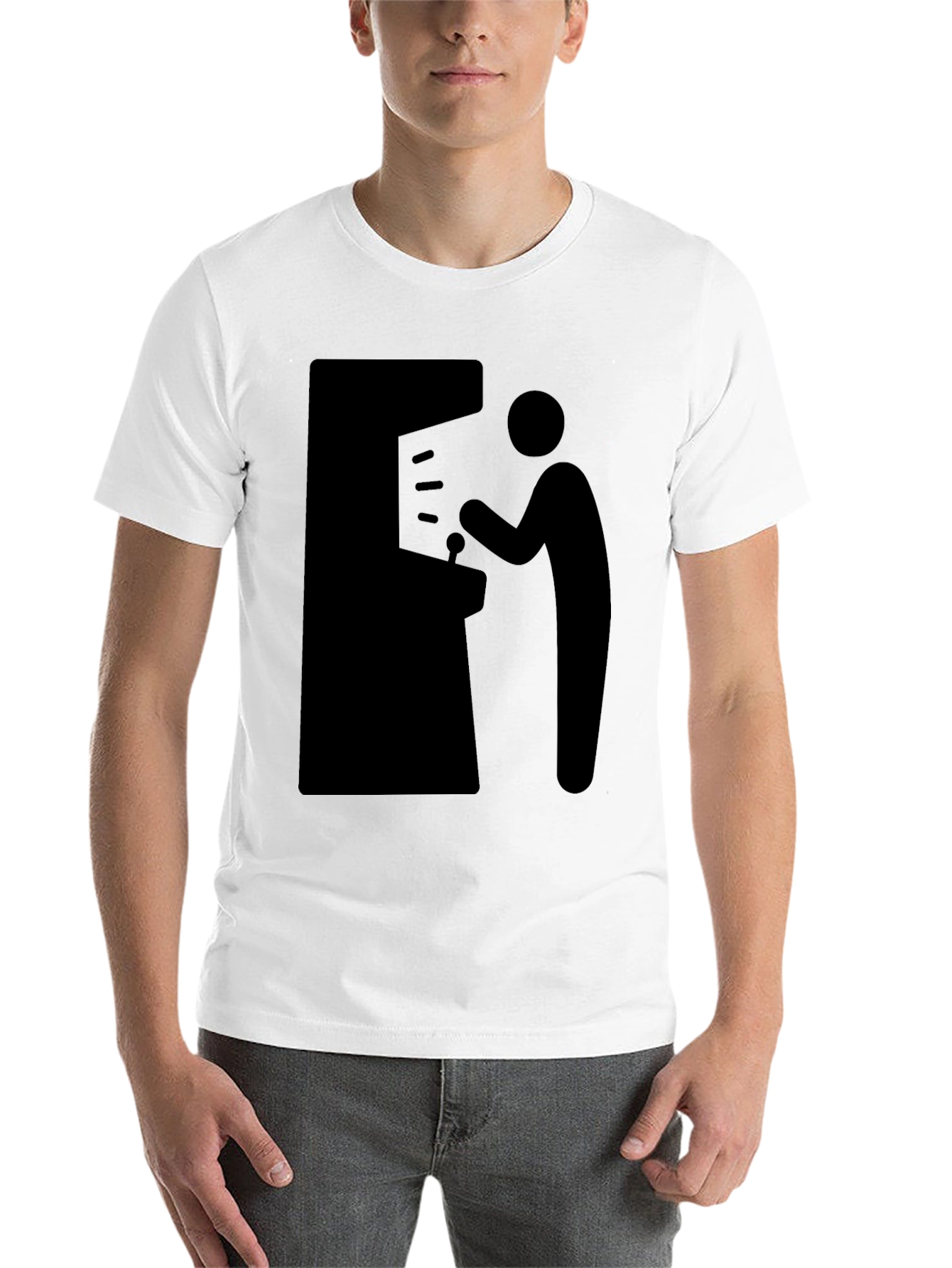 Black Arcade Gamer T-Shirt - Classic Retro Gaming Style view 14