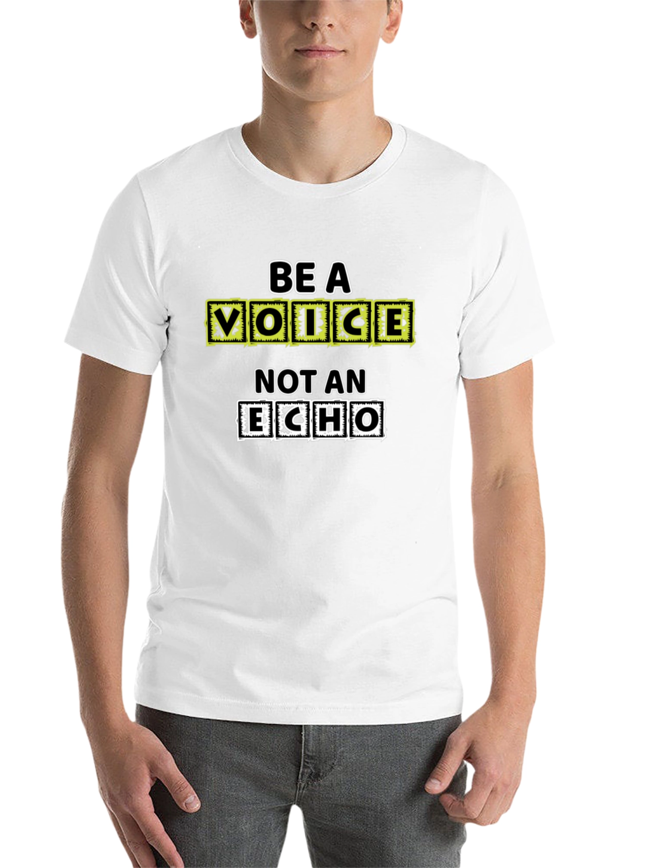 Black Be a Voice, Not an Echo - Black Graphic Tee view 14