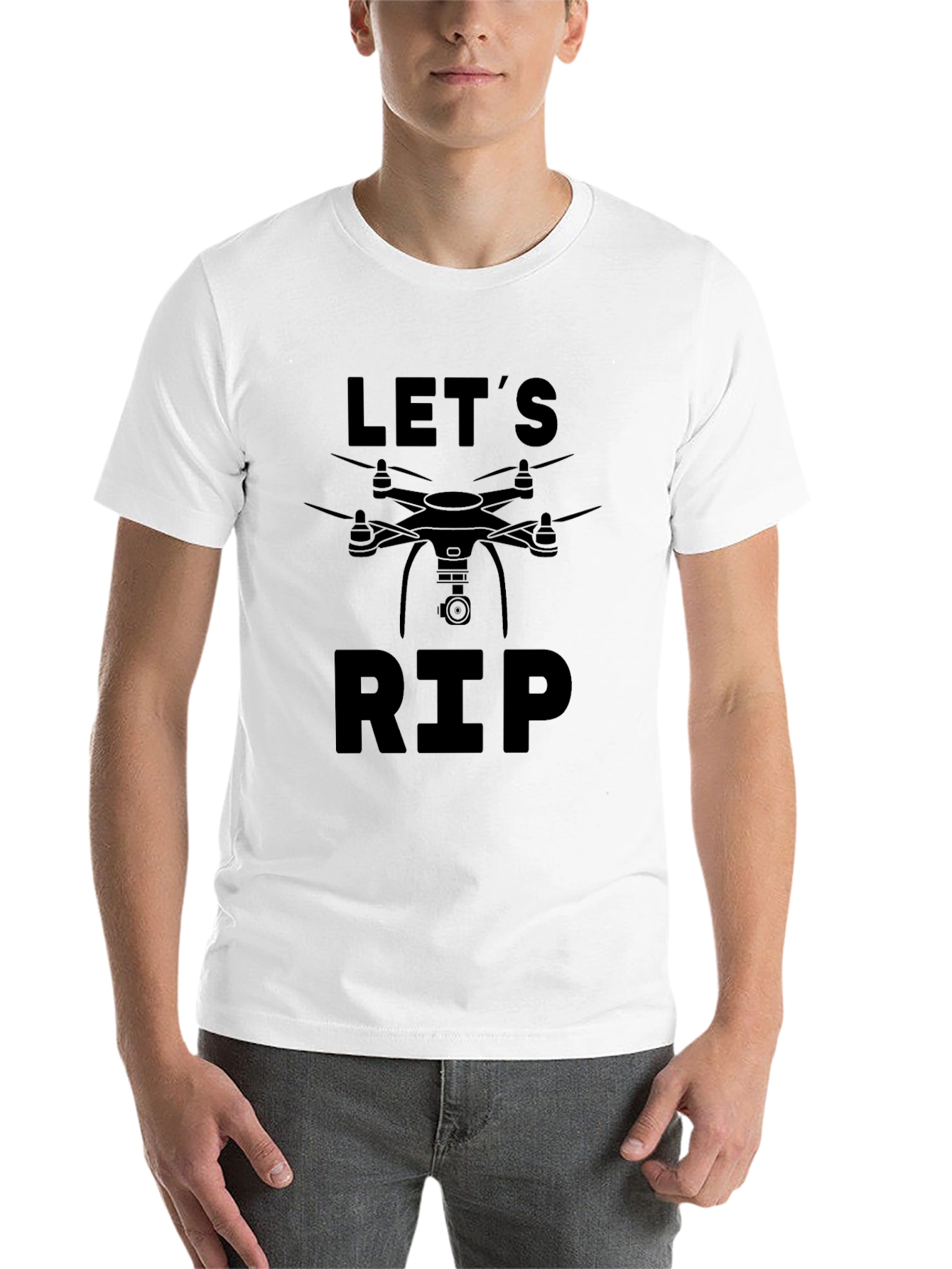 Let's RIP Drone Graphic Tee - Black - 14