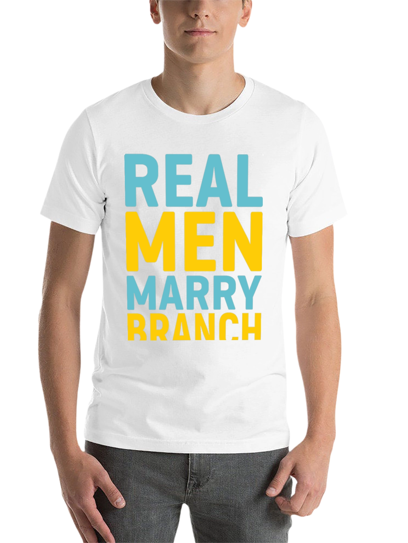 Black Real Men Marry Branch T-Shirt view 14