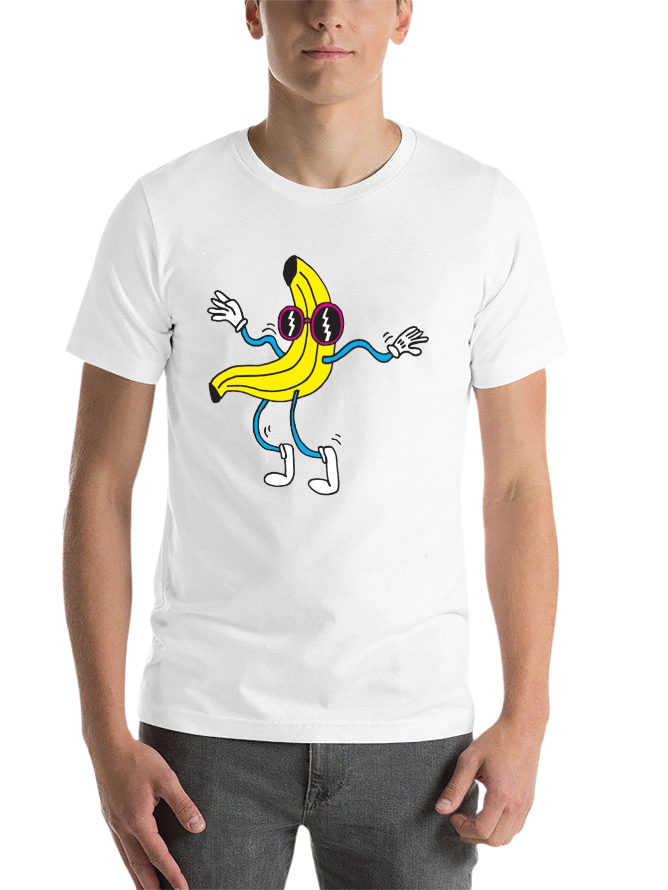 Black Funky Banana Graphic T-Shirt - Black Cotton Tee view 14