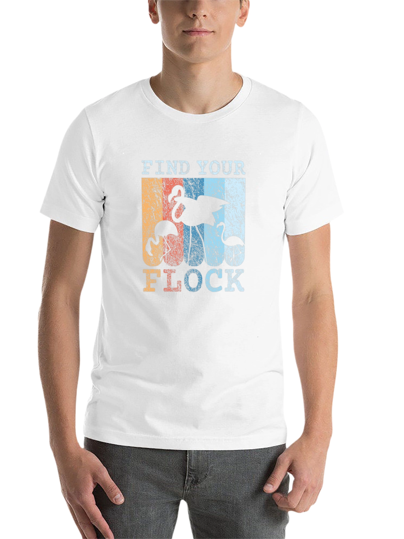Black Find Your Flock Retro Graphic T-Shirt view 14