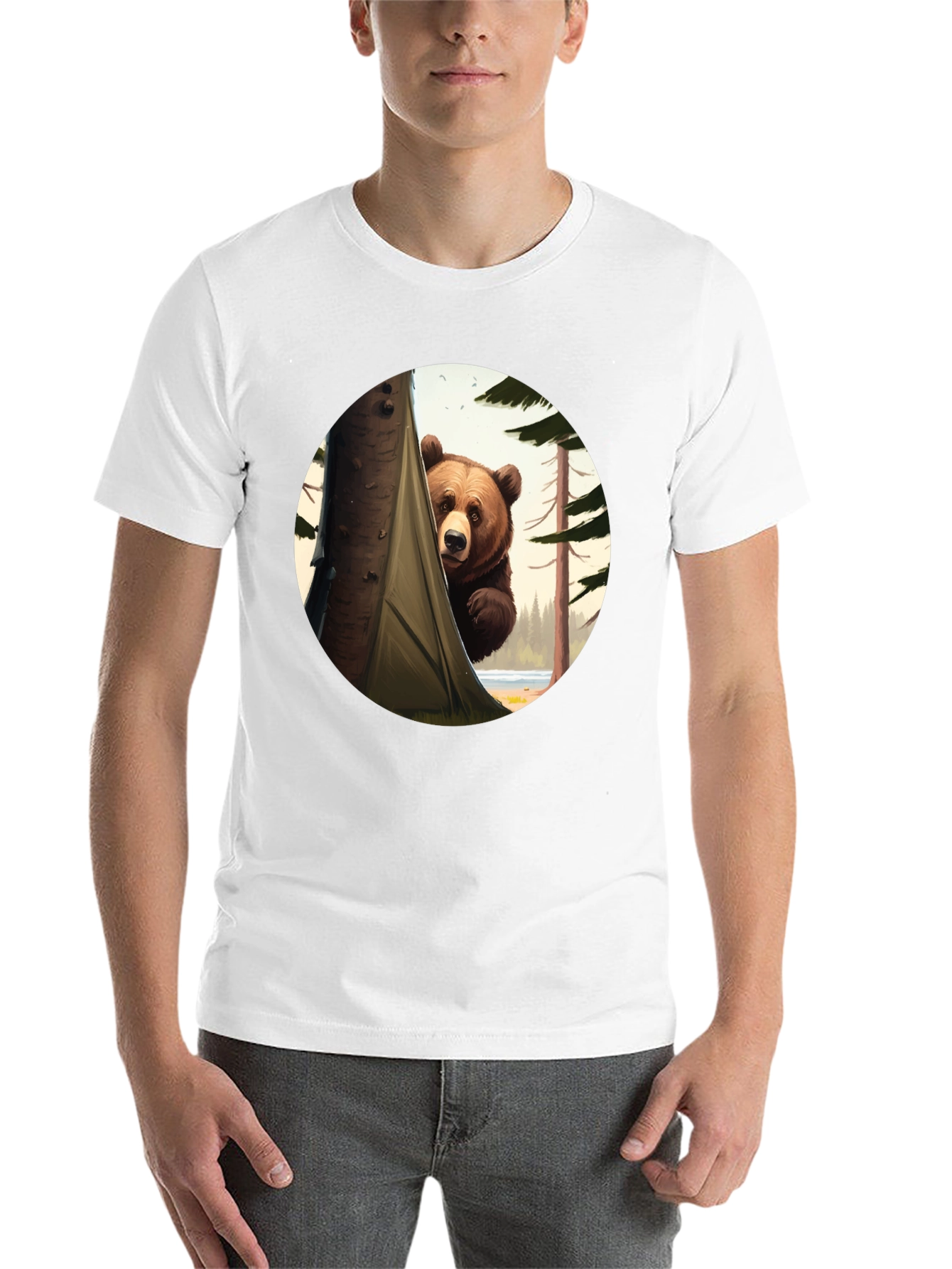 Black Peek-a-Bear Black Graphic Tee view 14