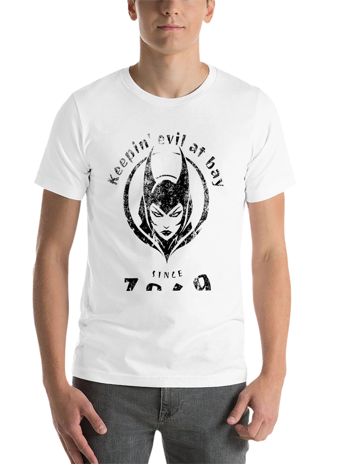Black Keepin' Evil At Bay Since 7079 T-Shirt view 14