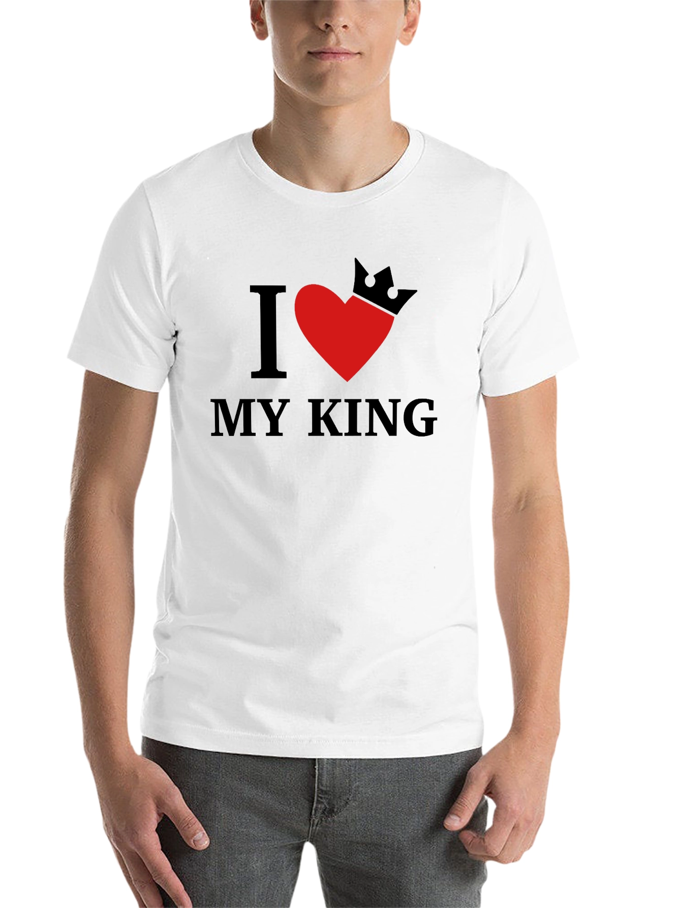 Black I Heart My King Graphic Tee - Soft Cotton Blend view 14
