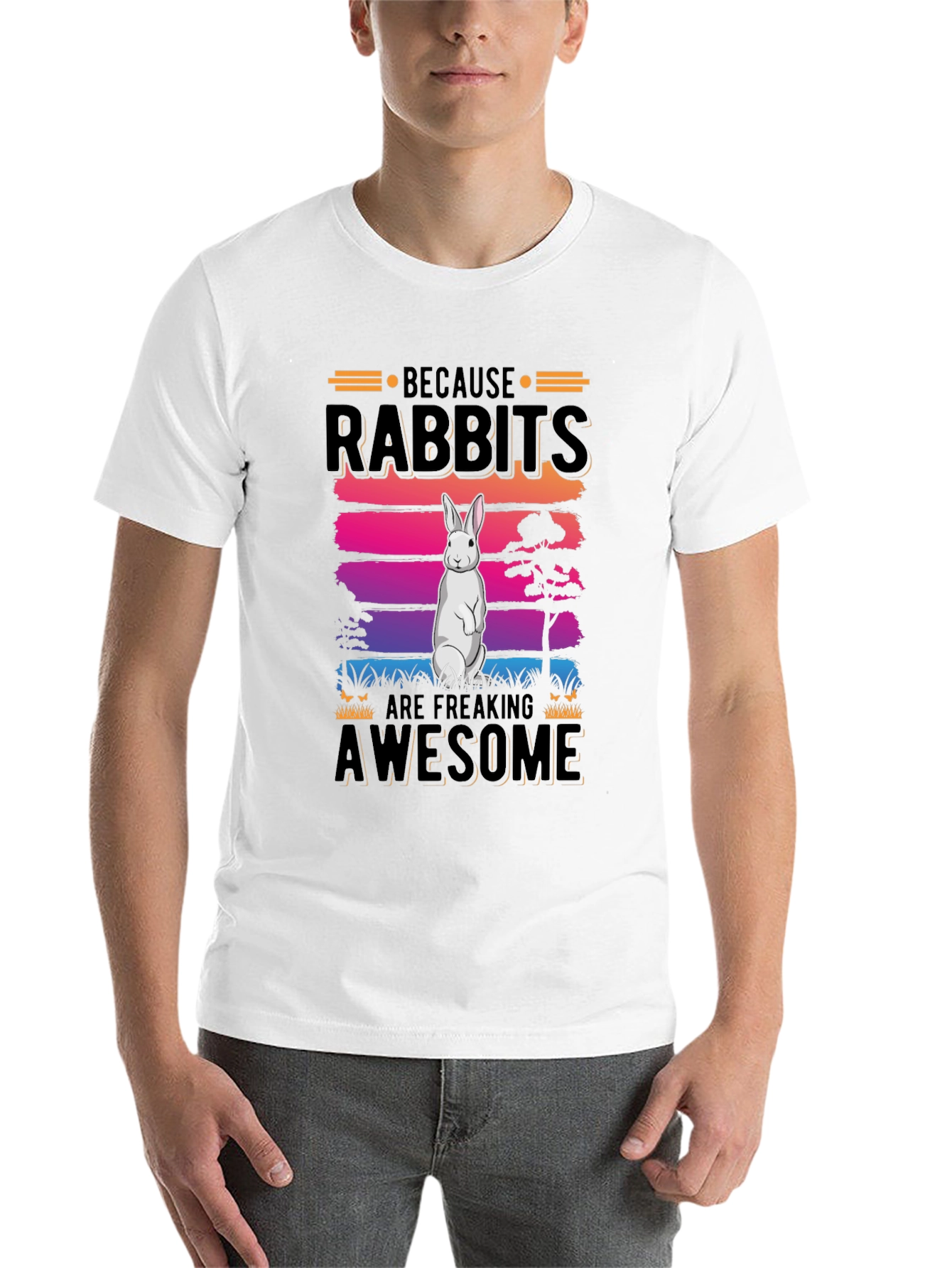 Black Rabbit Lover T-Shirt - Because Rabbits are Freaking Awesome view 14