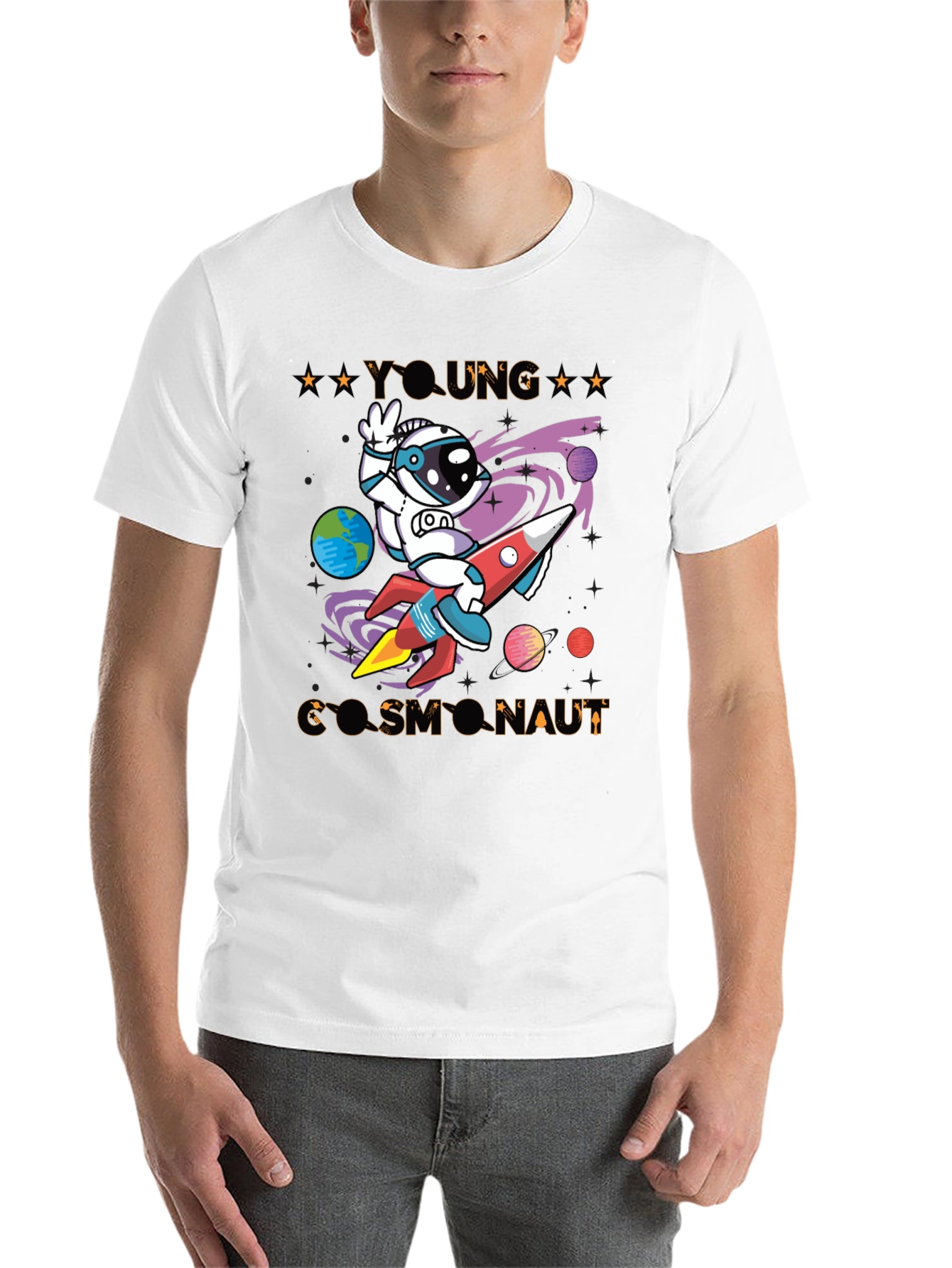 Black Young Astronaut T-Shirt - Space Adventure Tee view 14