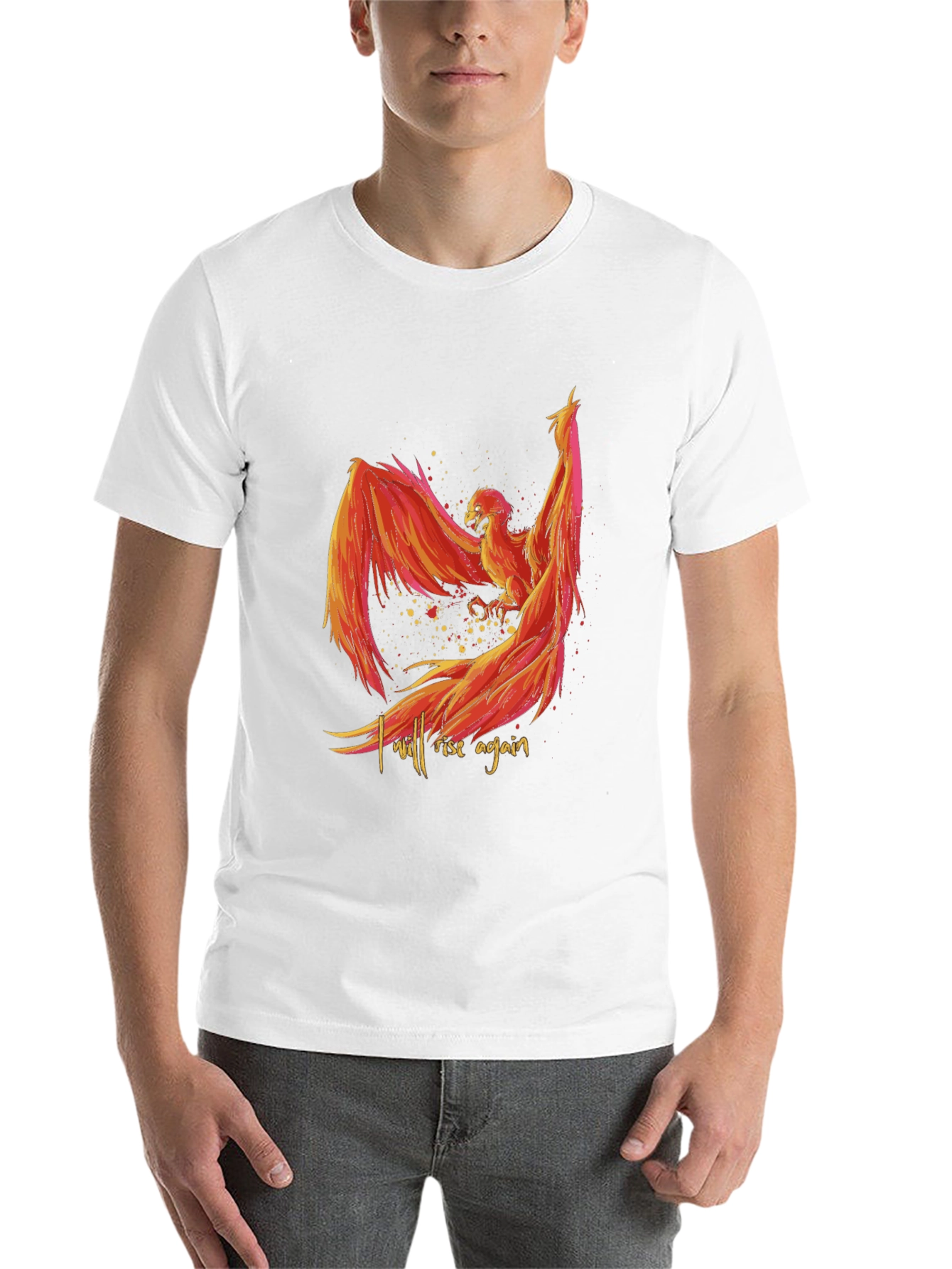 Black Phoenix Rising Graphic Tee - Black view 14