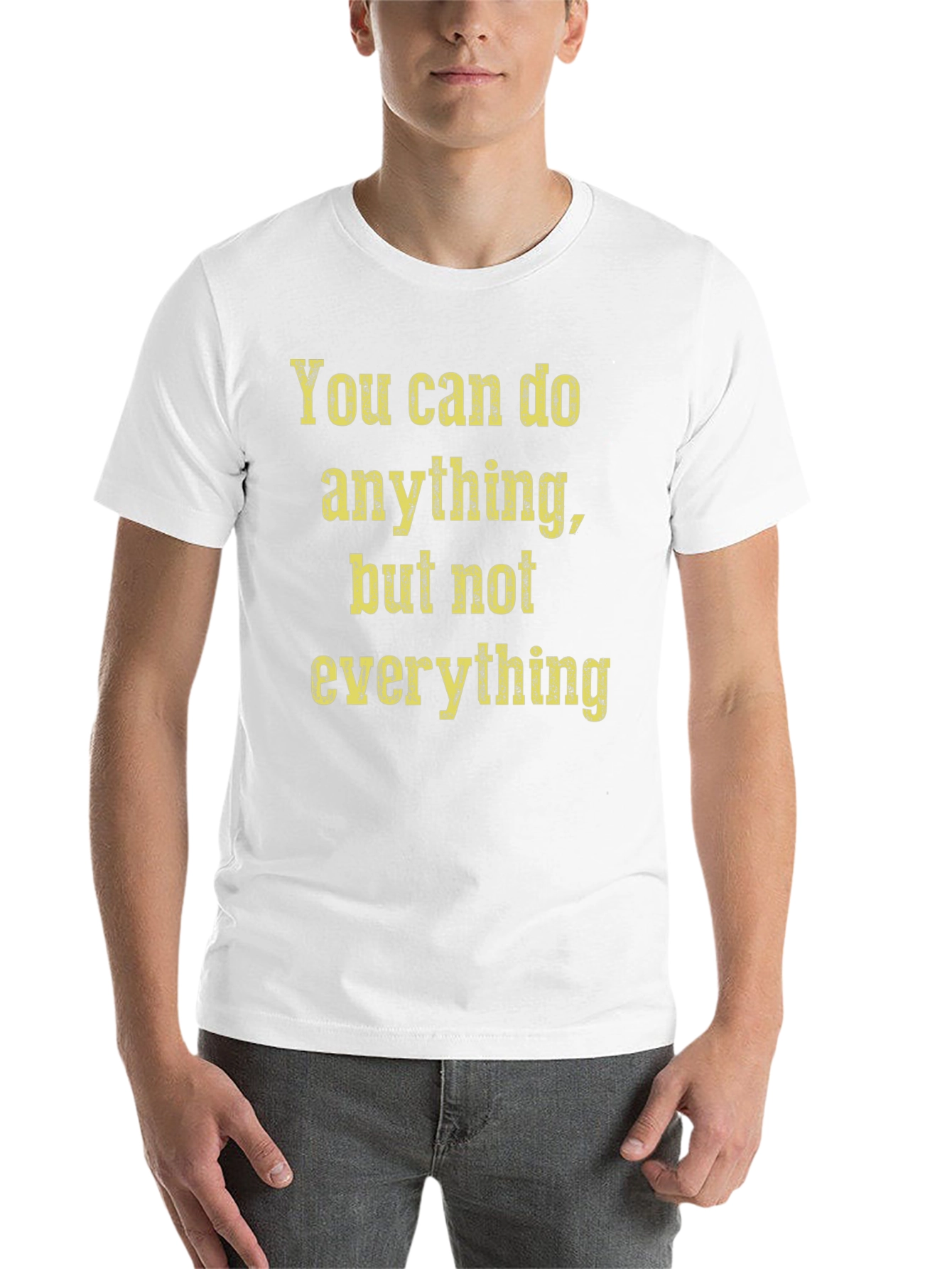 Black Inspirational Graphic Tee: You Can Do Anything T-Shirt view 14