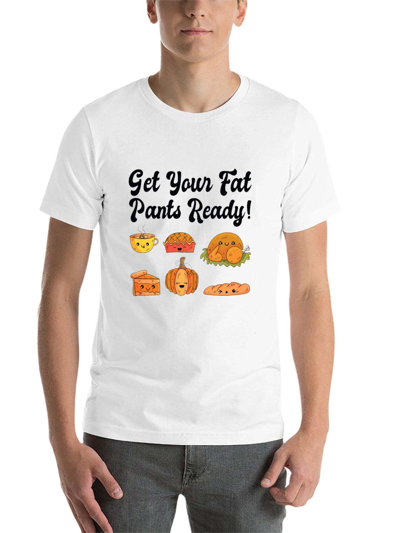 Black Thanksgiving Fat Pants Ready Black T-Shirt view 14