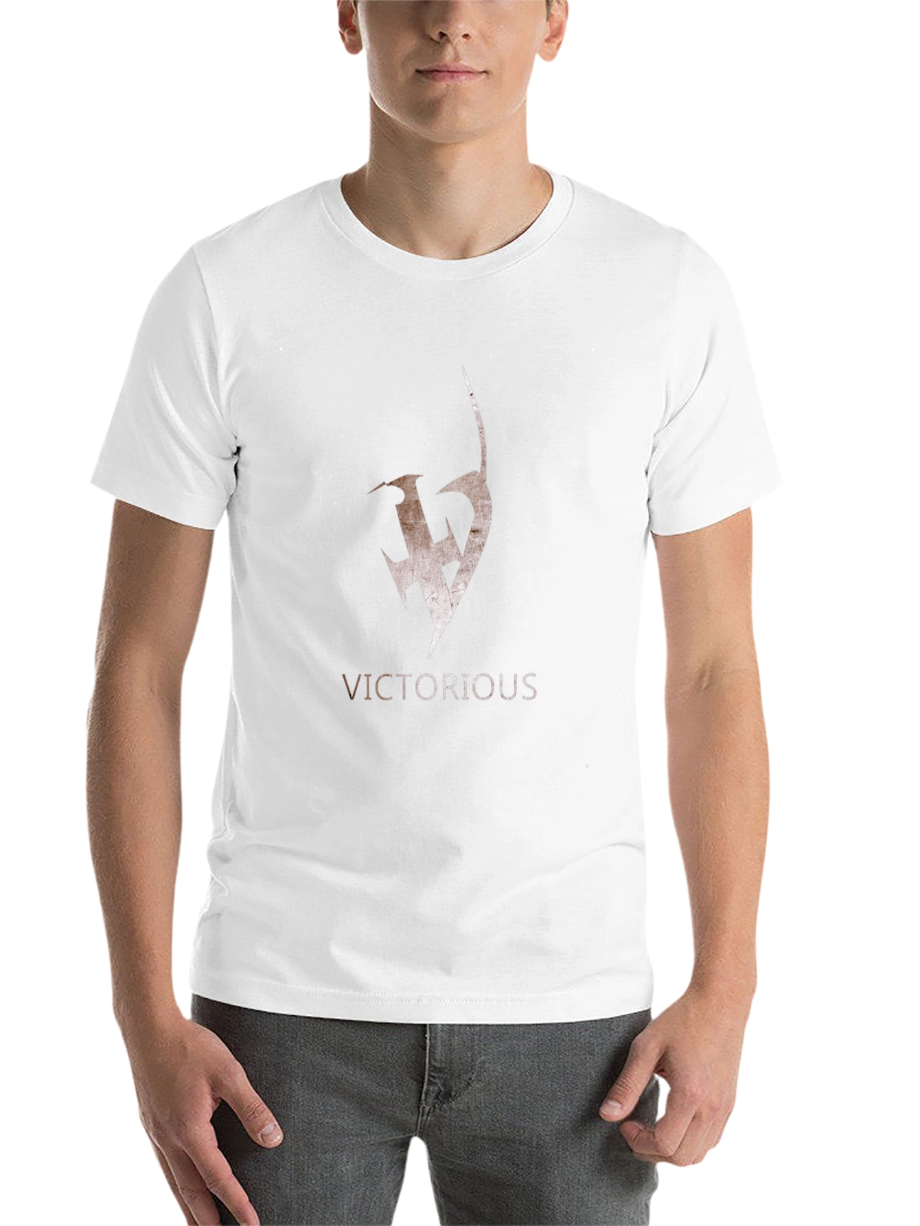 Black Victorious Graphic Tee - Black Cotton Blend Shirt view 14