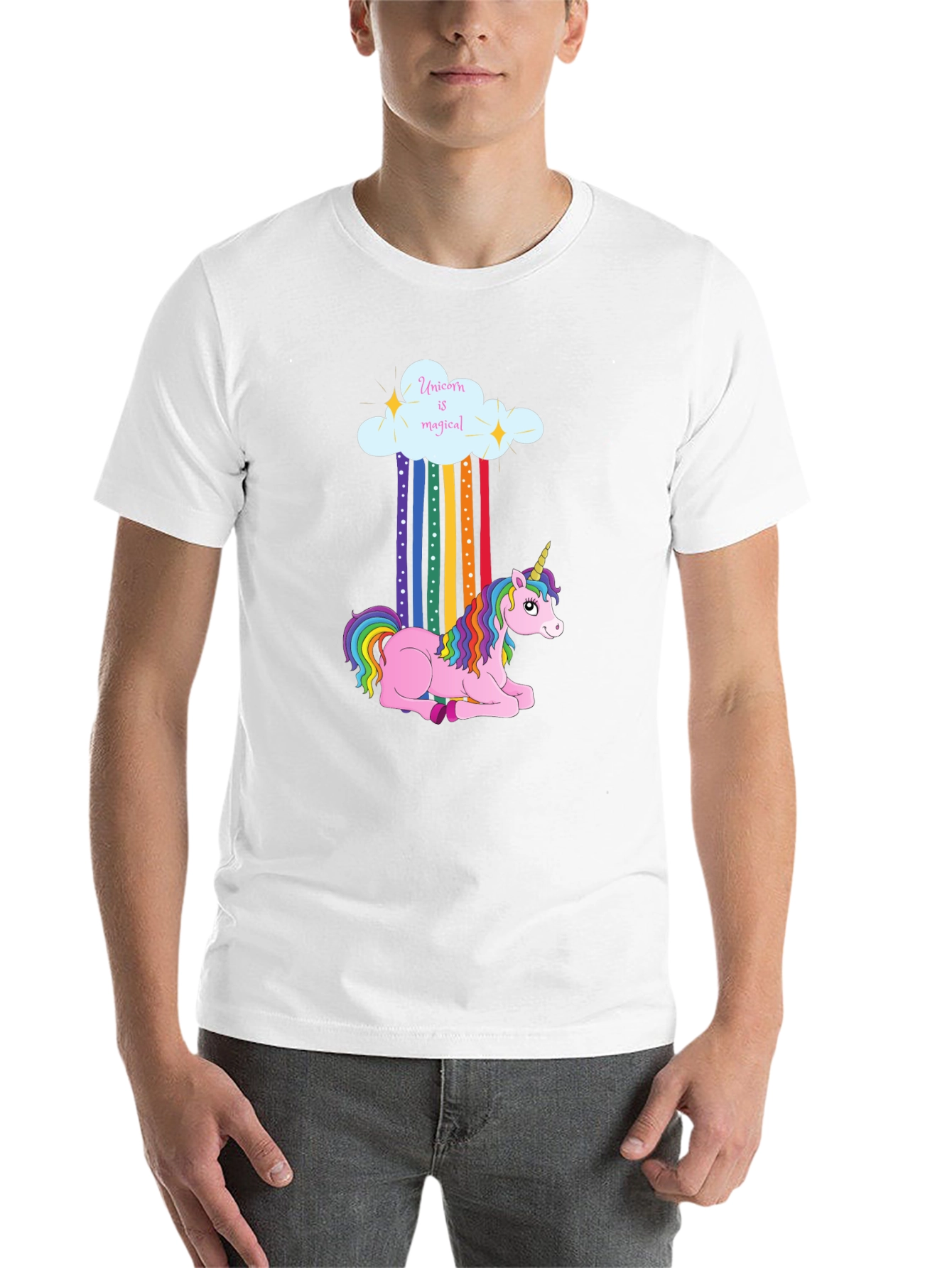 Black Magical Unicorn Cloud T-Shirt view 14
