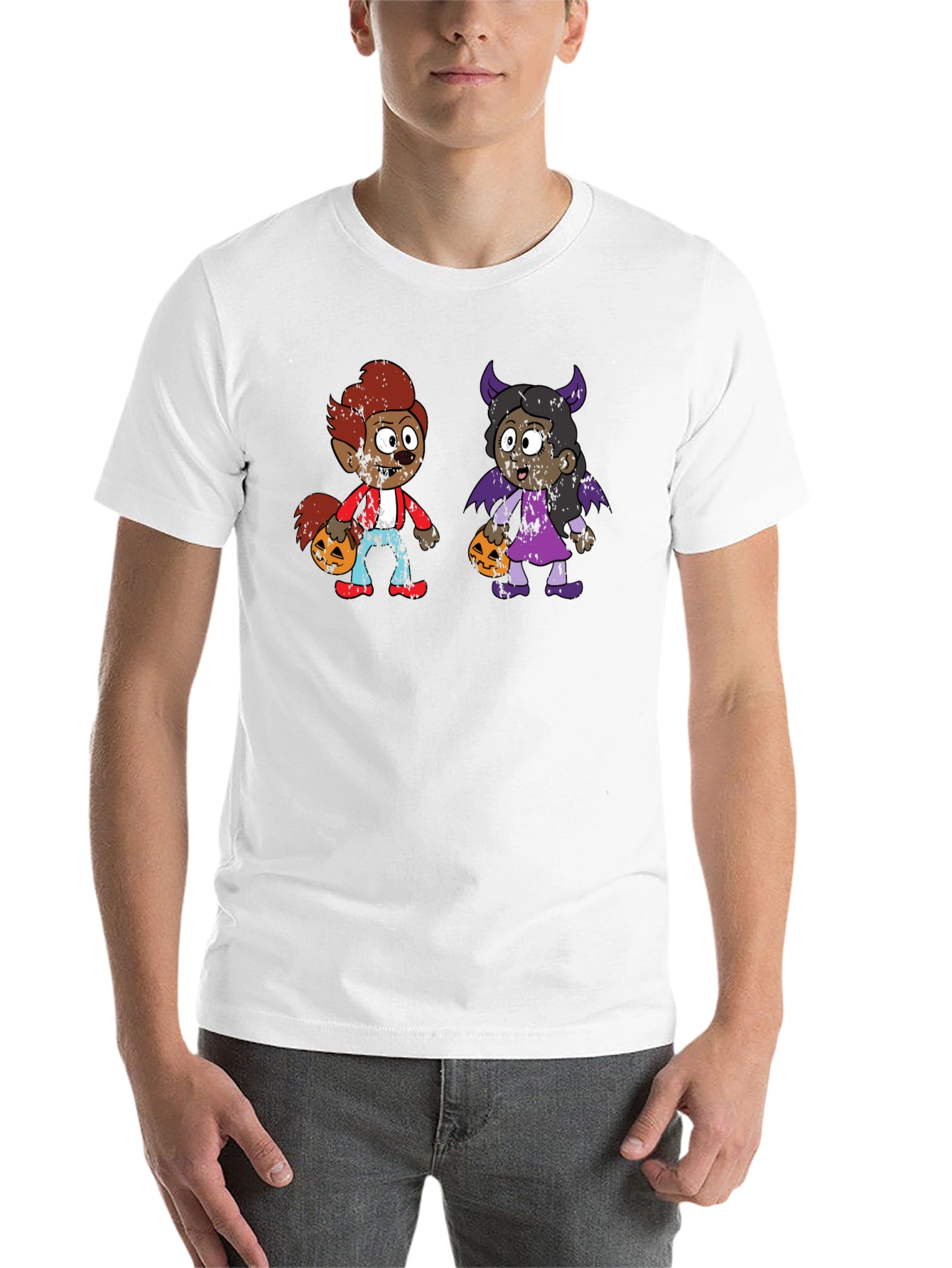 Black Halloween Kids Cartoon T-Shirt view 14