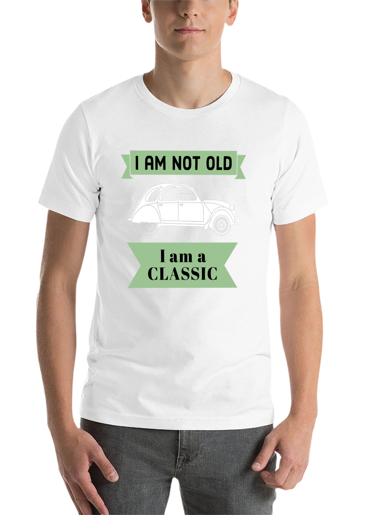 Black Classic Car T-Shirt - I Am Not Old I am a Classic view 14