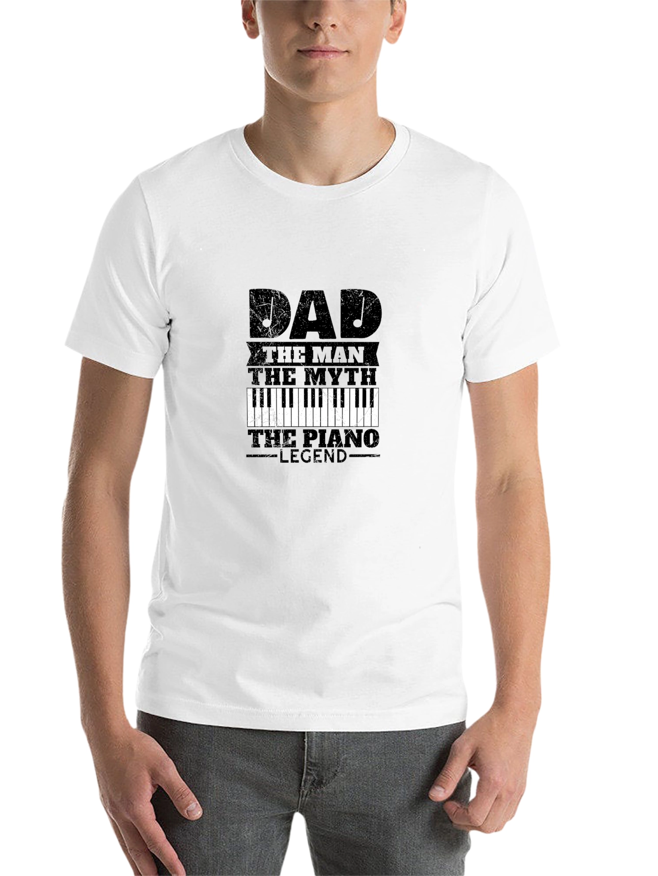 Black Dad Piano Legend T-Shirt - Father's Day view 14