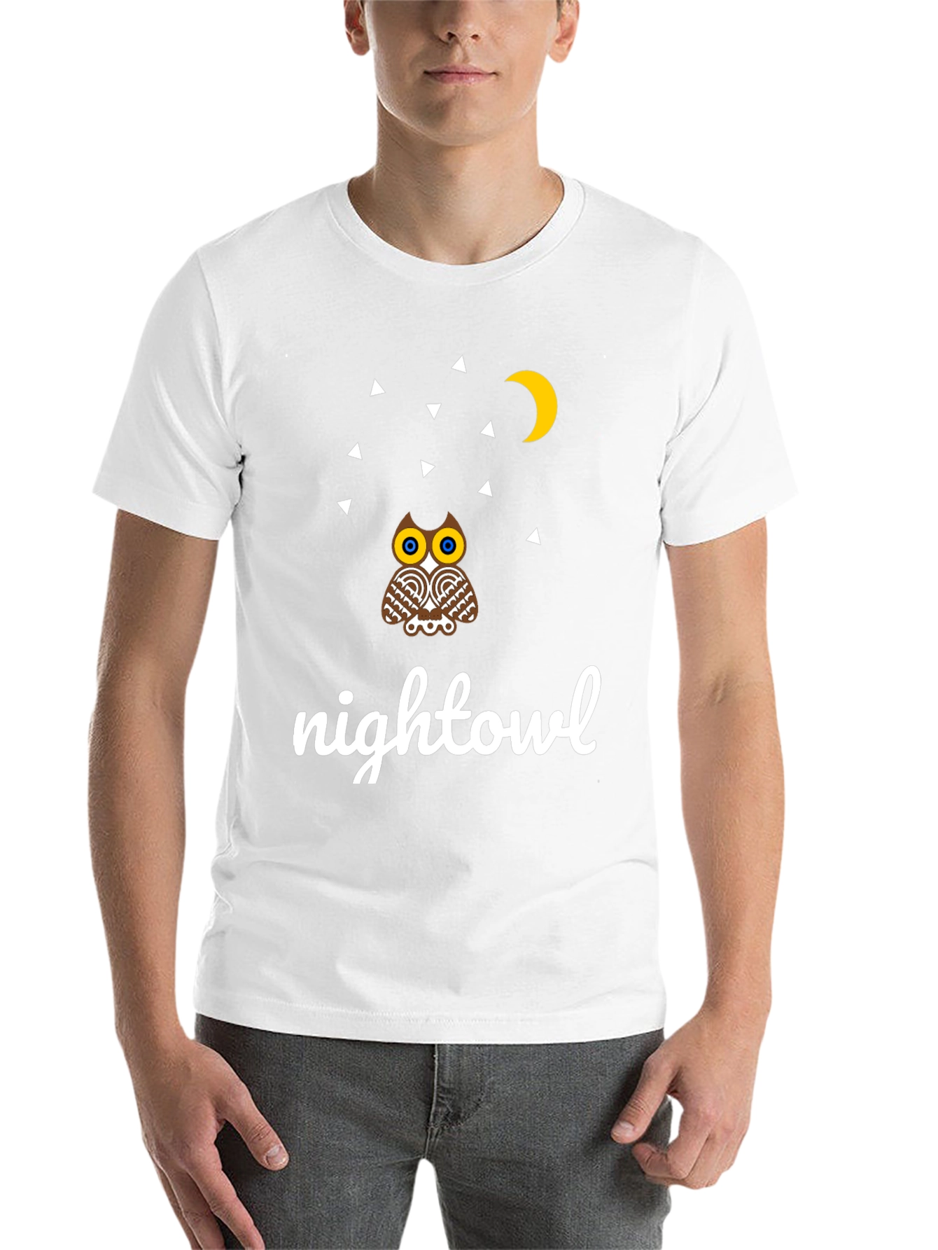 Black Night Owl Graphic Tee - Unique Design view 14