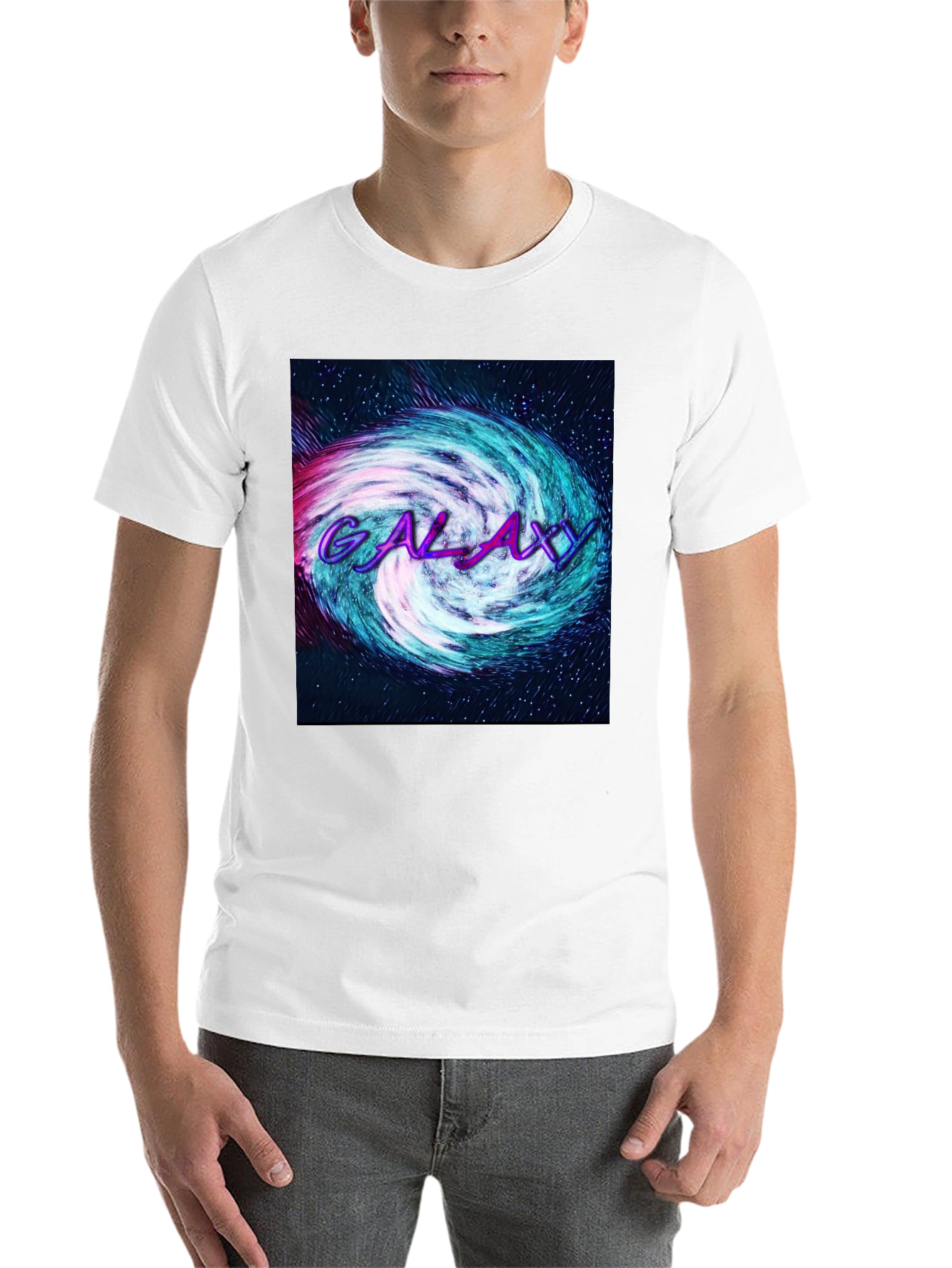 Galaxy T-Shirt Black Cotton Blend - 14