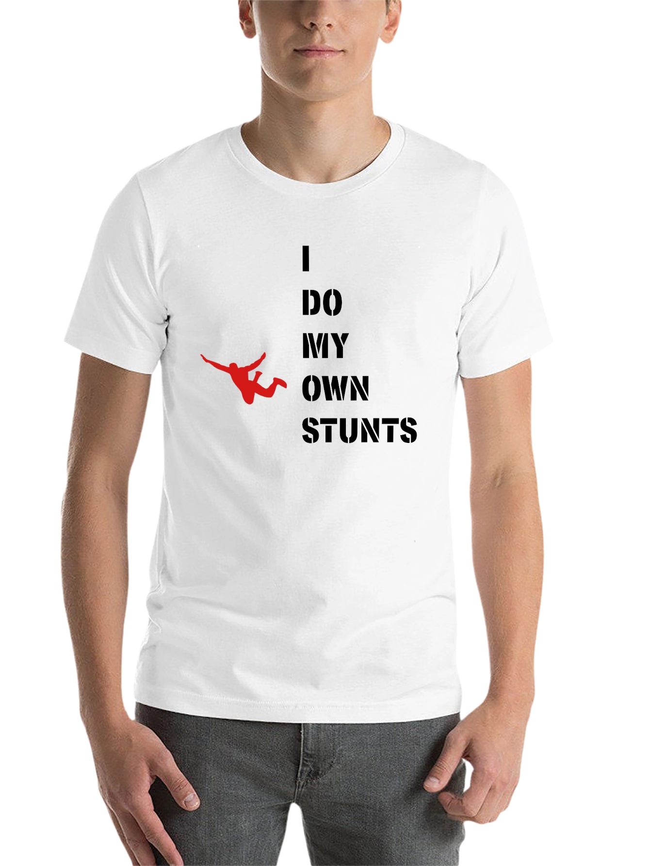Black I Do My Own Stunts Graphic T-Shirt view 14