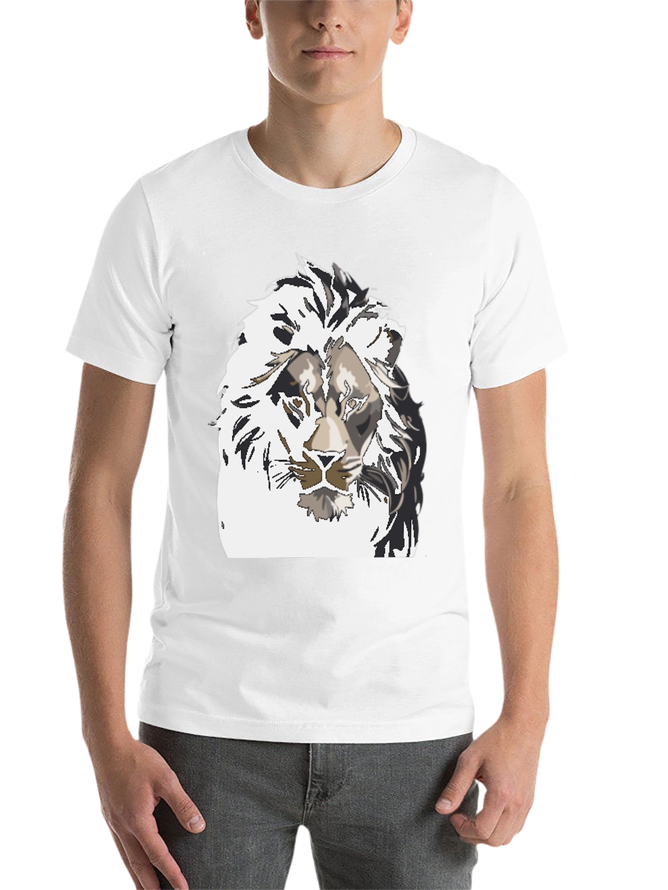 Black Lion Graphic Tee - Men's Black T-Shirt view 14