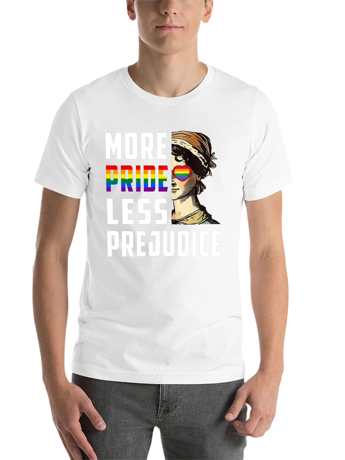 Black More Pride Less Prejudice Graphic T-Shirt view 14