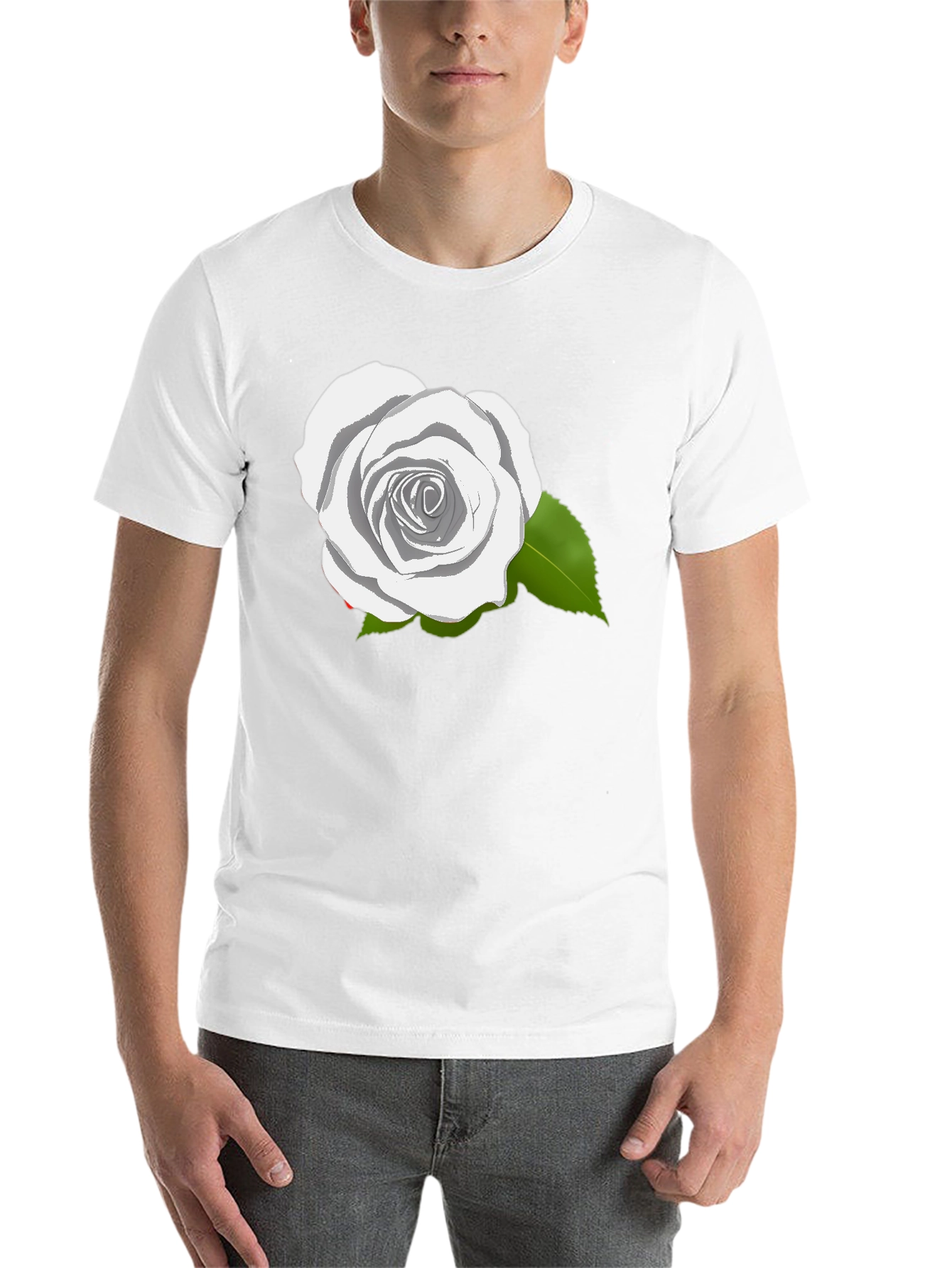 Black Rose Graphic T-Shirt - Elegant Floral Design view 14