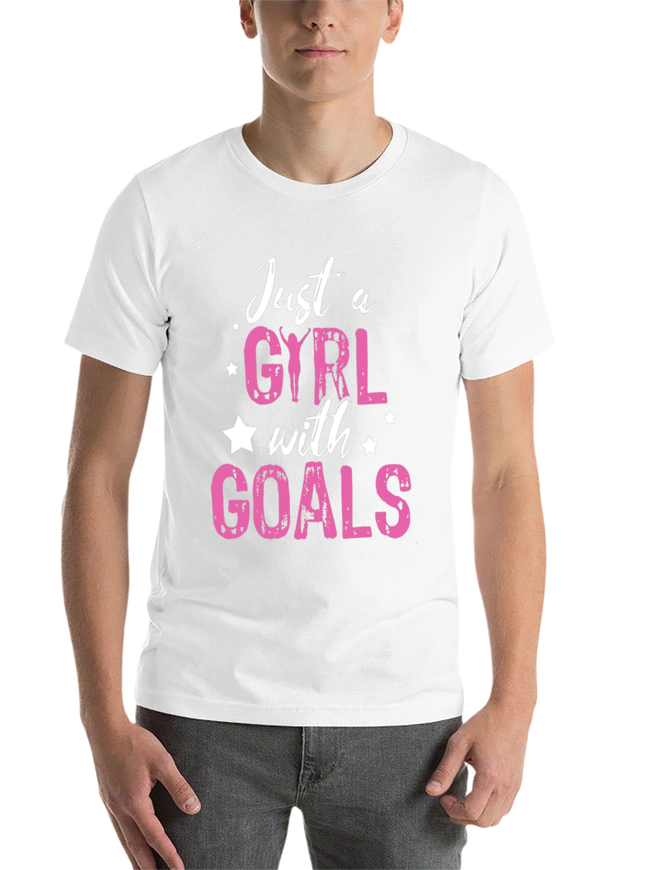 Black Just a Girl with Goals T-Shirt view 14