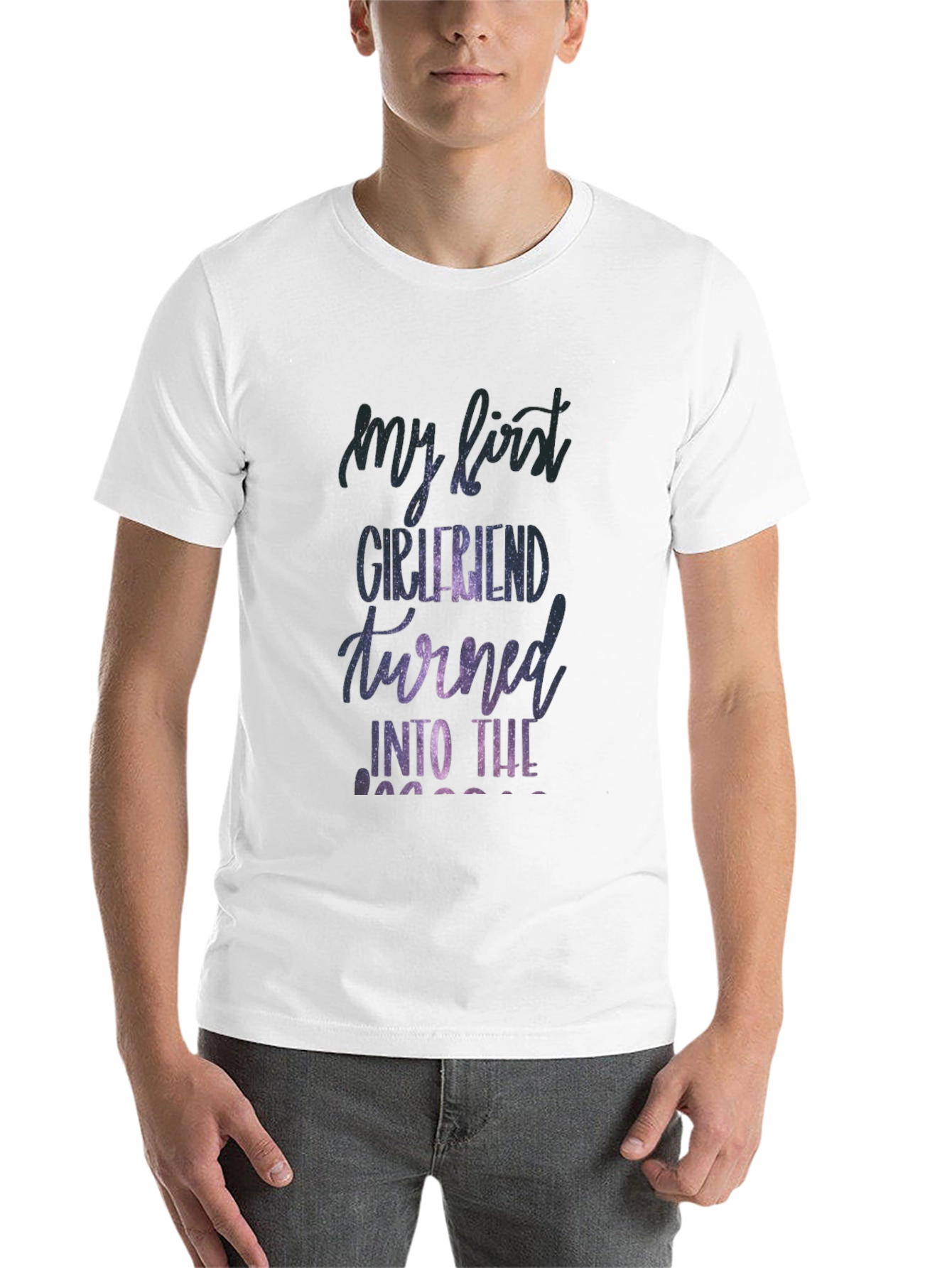 Black My First Girlfriend T-Shirt view 14