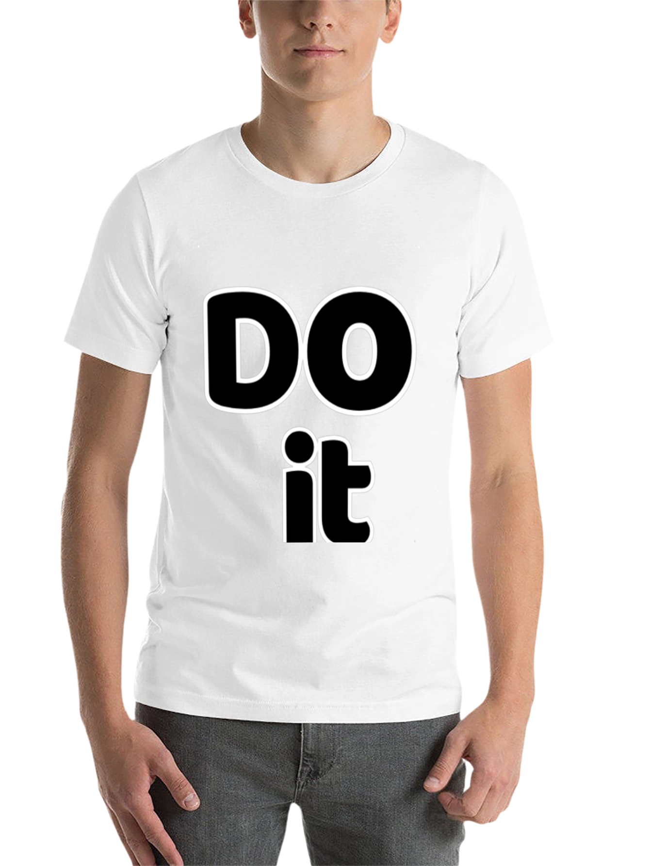 Black Motivating "Do It" Black Graphic Tee view 14
