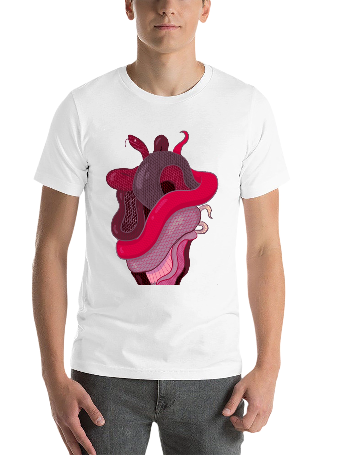 Black Snake Heart Graphic Tee - Stylish Black T-Shirt view 14