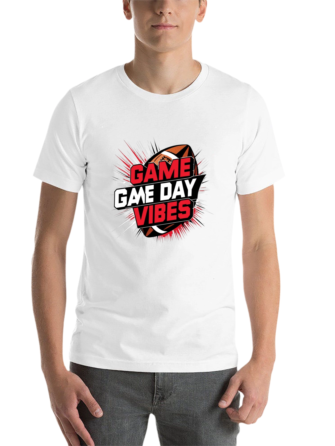 Black Game Day Vibes Football Graphic Tee view 14