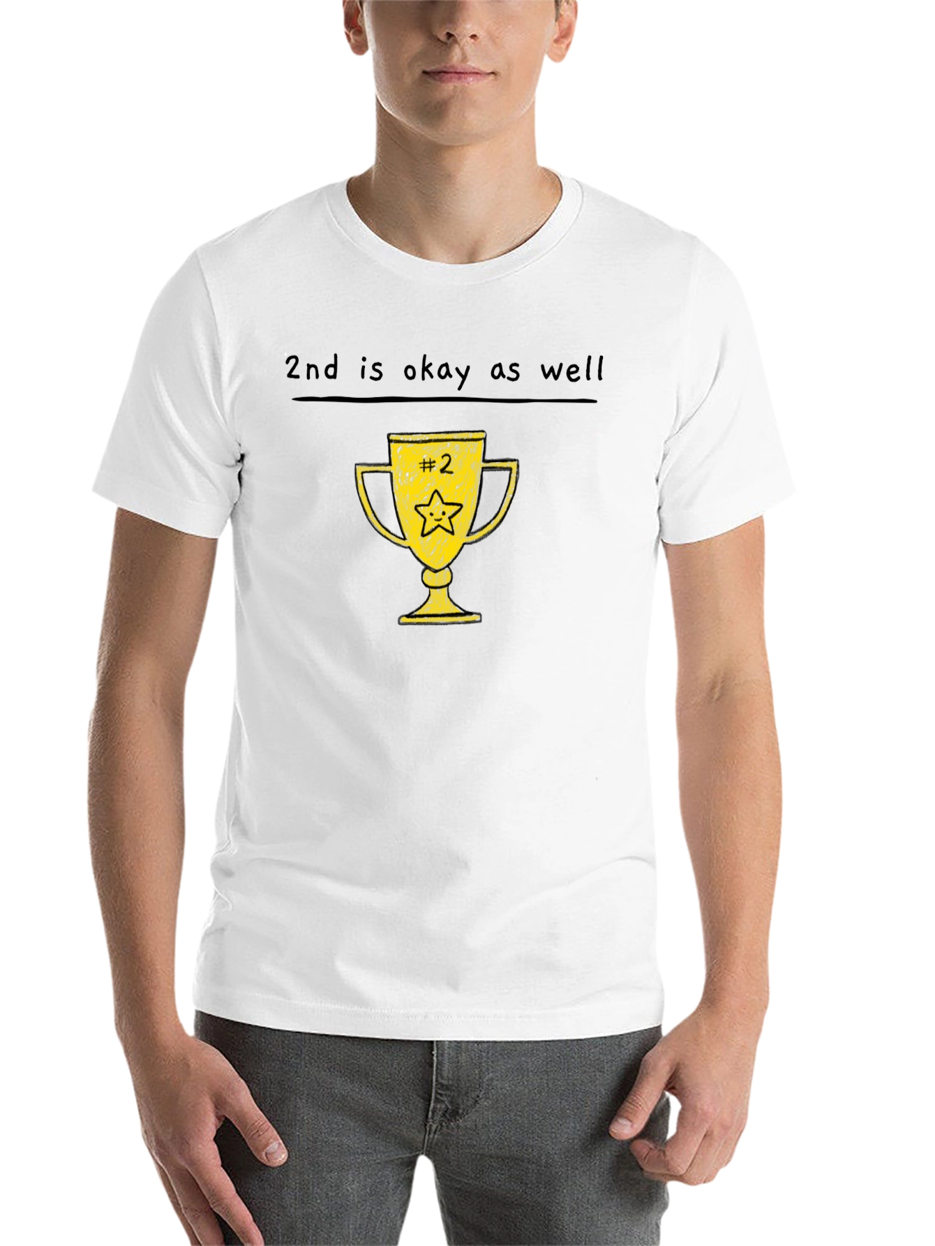 Black 2nd Place Trophy Tee - Funny Runner Up T-Shirt view 14
