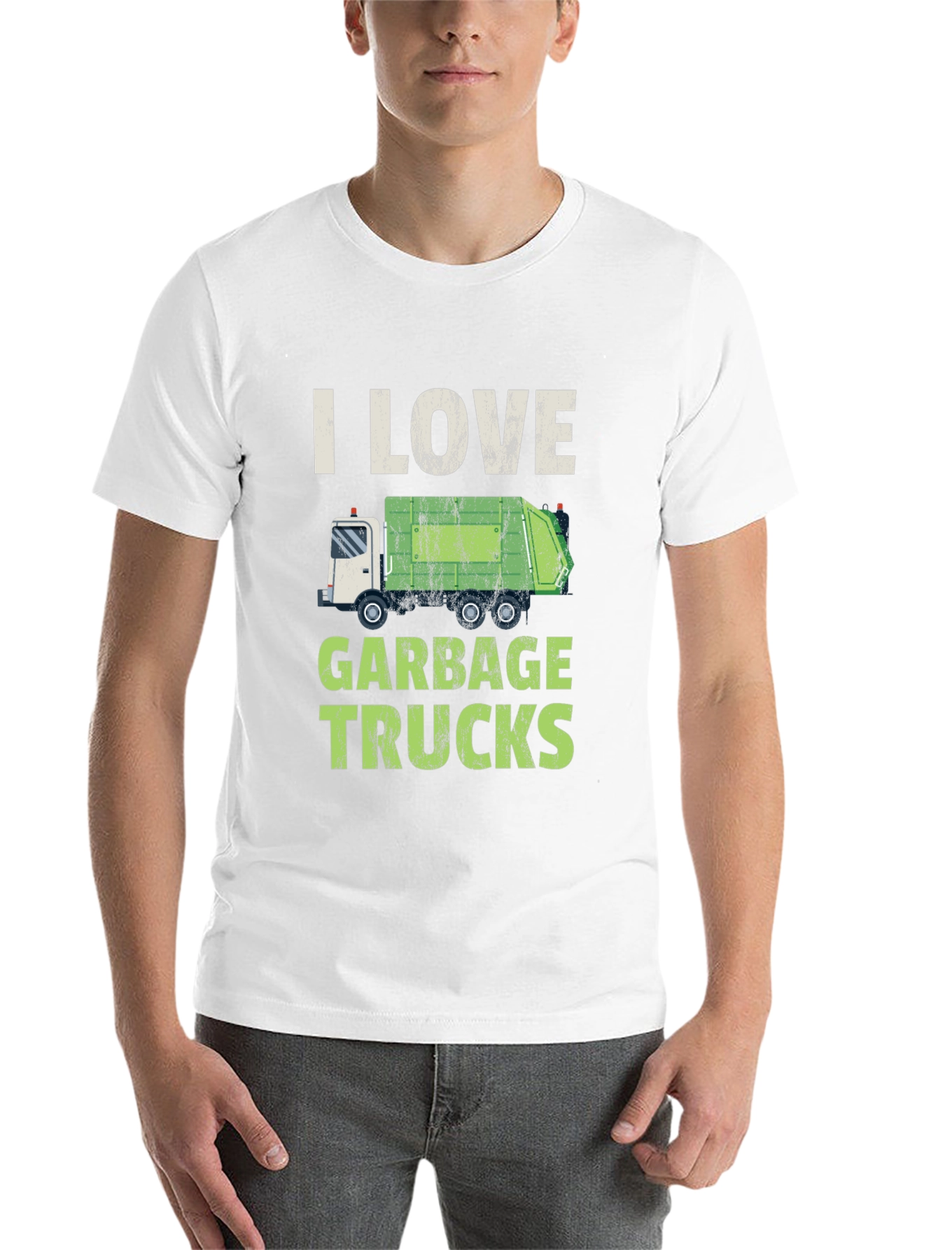 Black I Love Garbage Trucks T-Shirt - Novelty Graphic Tee view 14