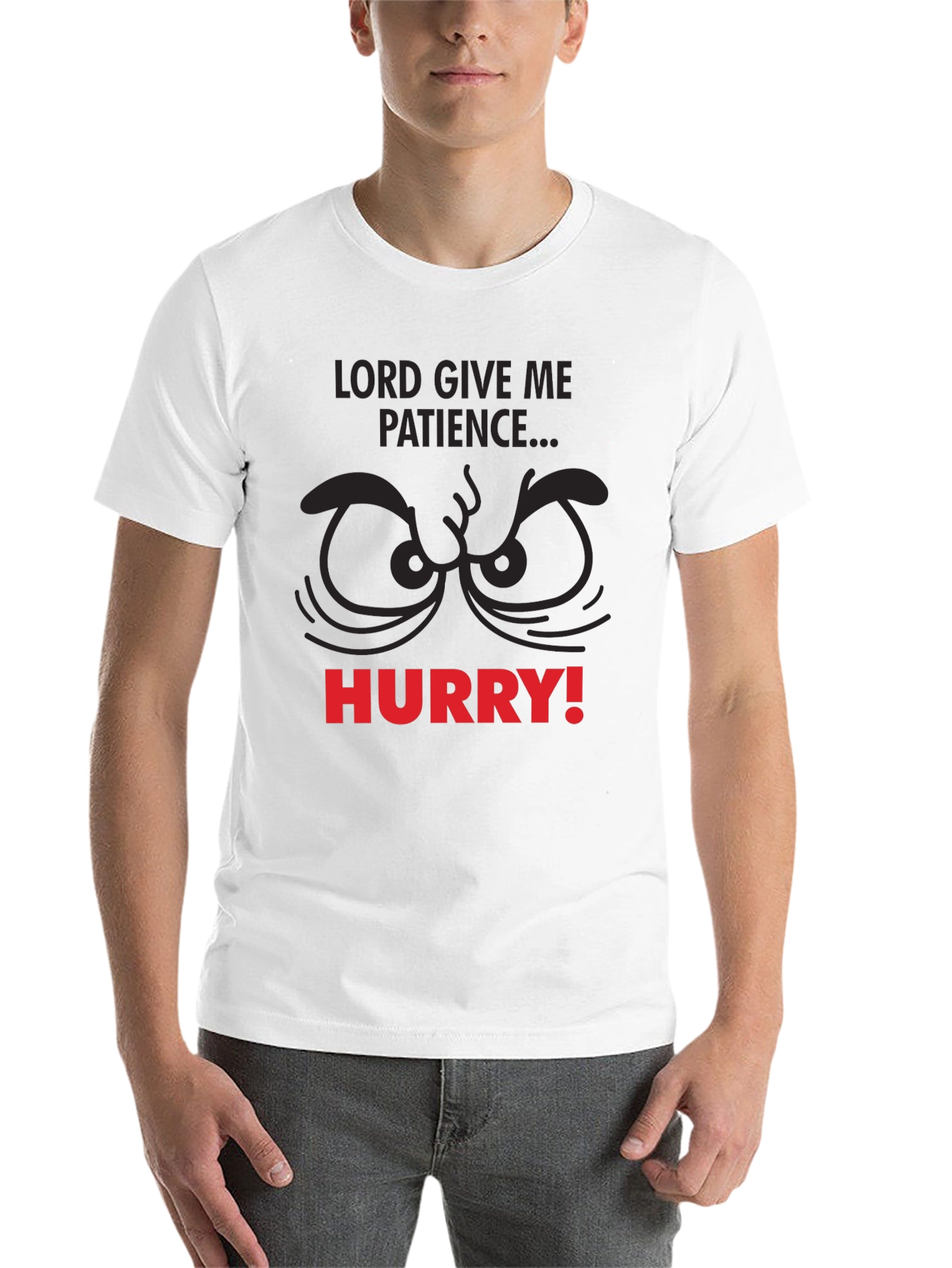Black Lord Give Me Patience Funny Graphic Tee view 14