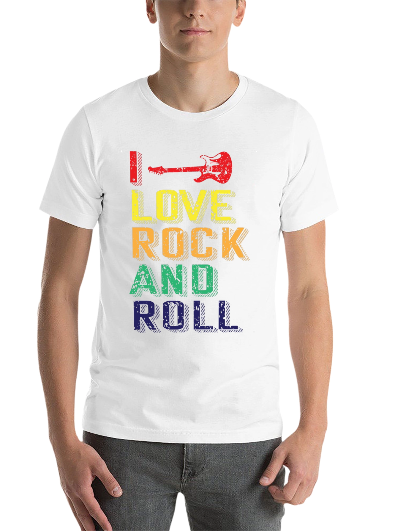 Black I Love Rock and Roll Graphic Tee view 14