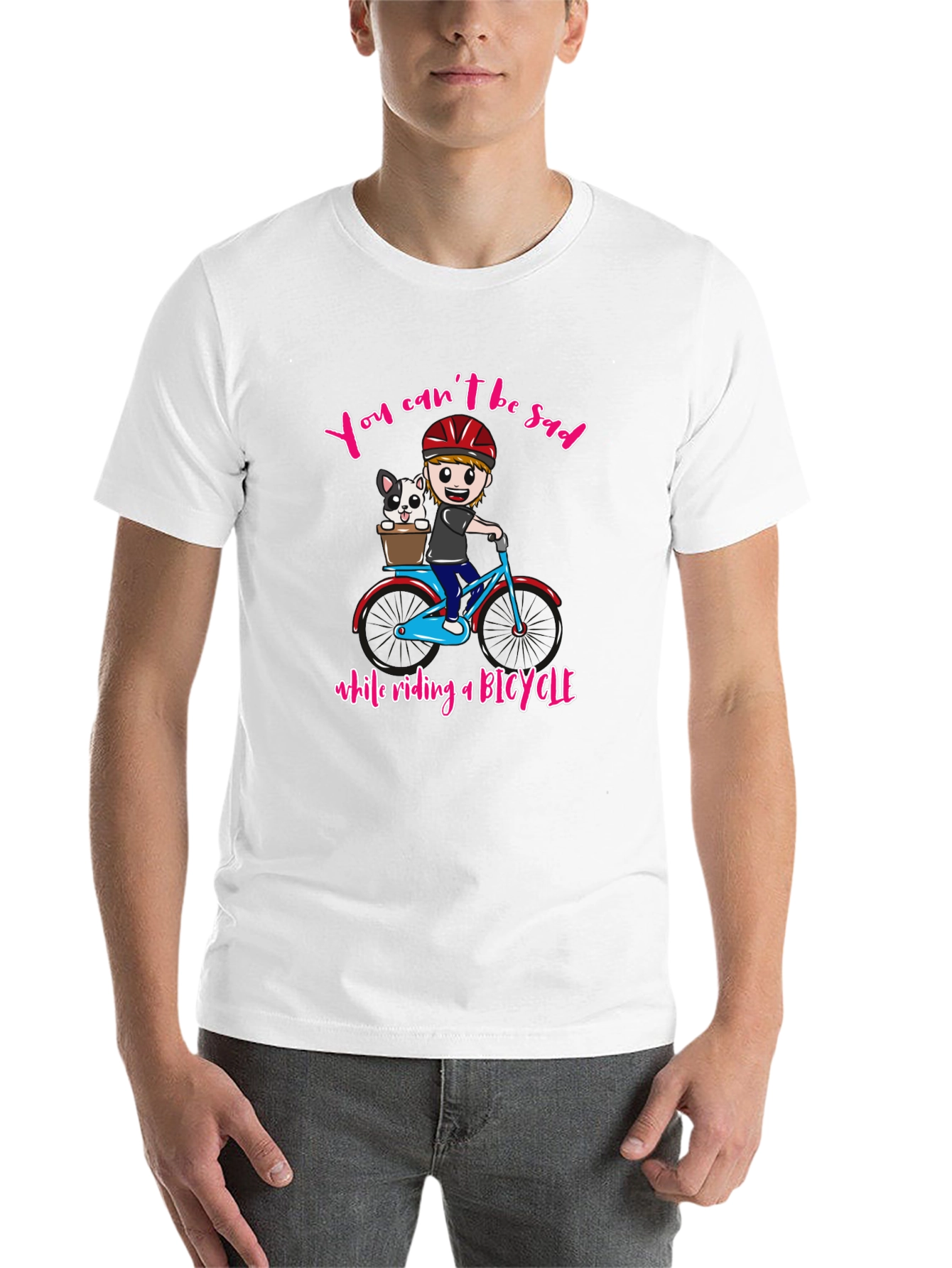 Black Funny Bicycle Rider T-Shirt view 14