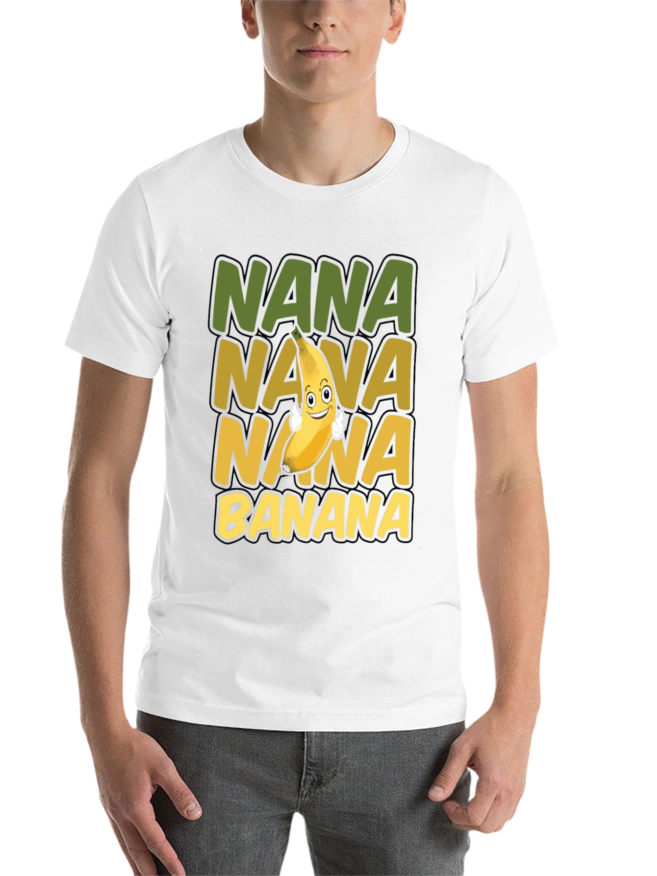 Black Nana Banana T-Shirt - Fun Fruit Graphic Tee view 14