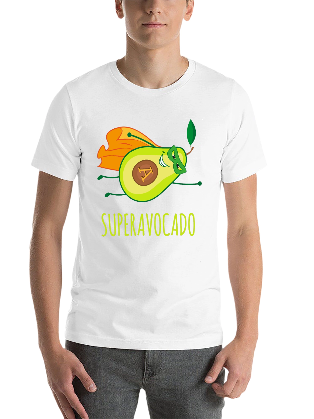 Black Super Avocado Funny Graphic Tee view 14