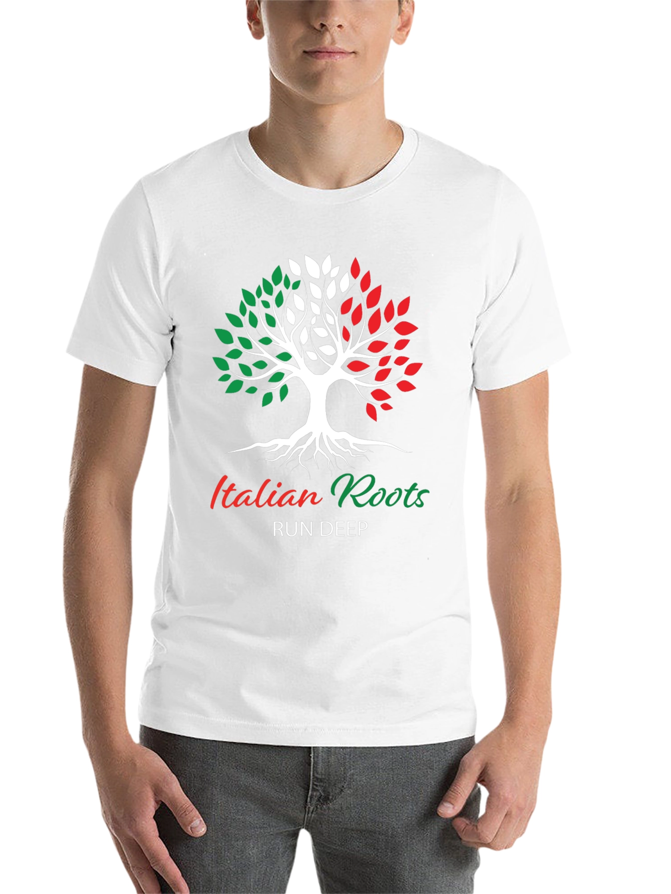 Black Italian Roots Run Deep T-Shirt view 14