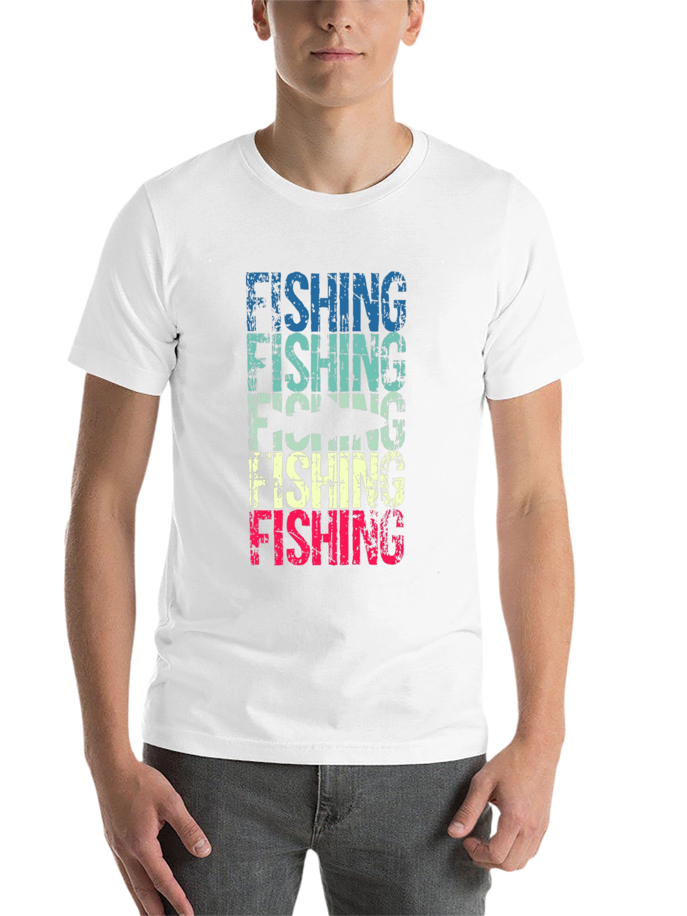 Black Retro Fishing T-Shirt view 14