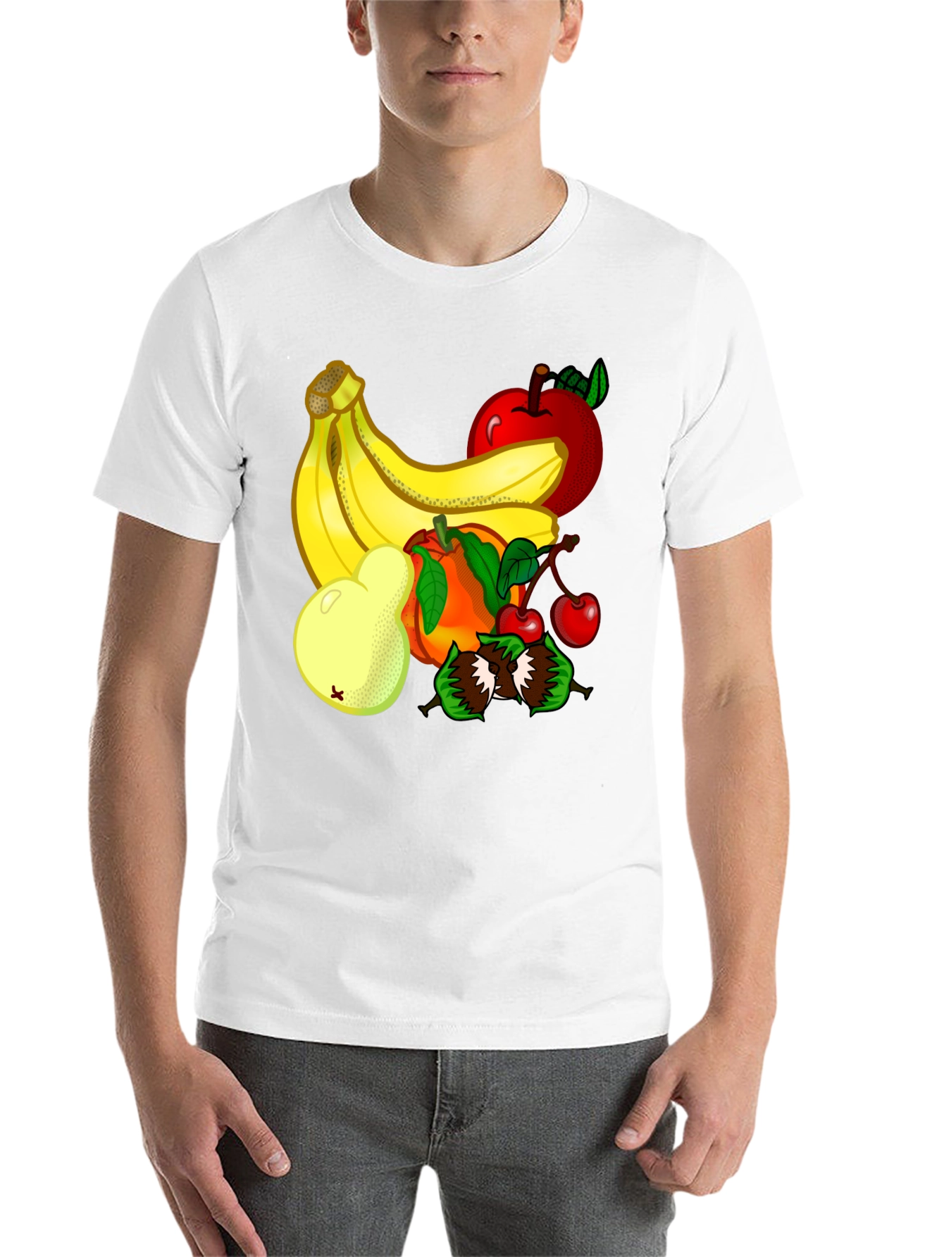 Black Funky Fruit T-Shirt - Bold Graphic Print, Casual Wear view 14