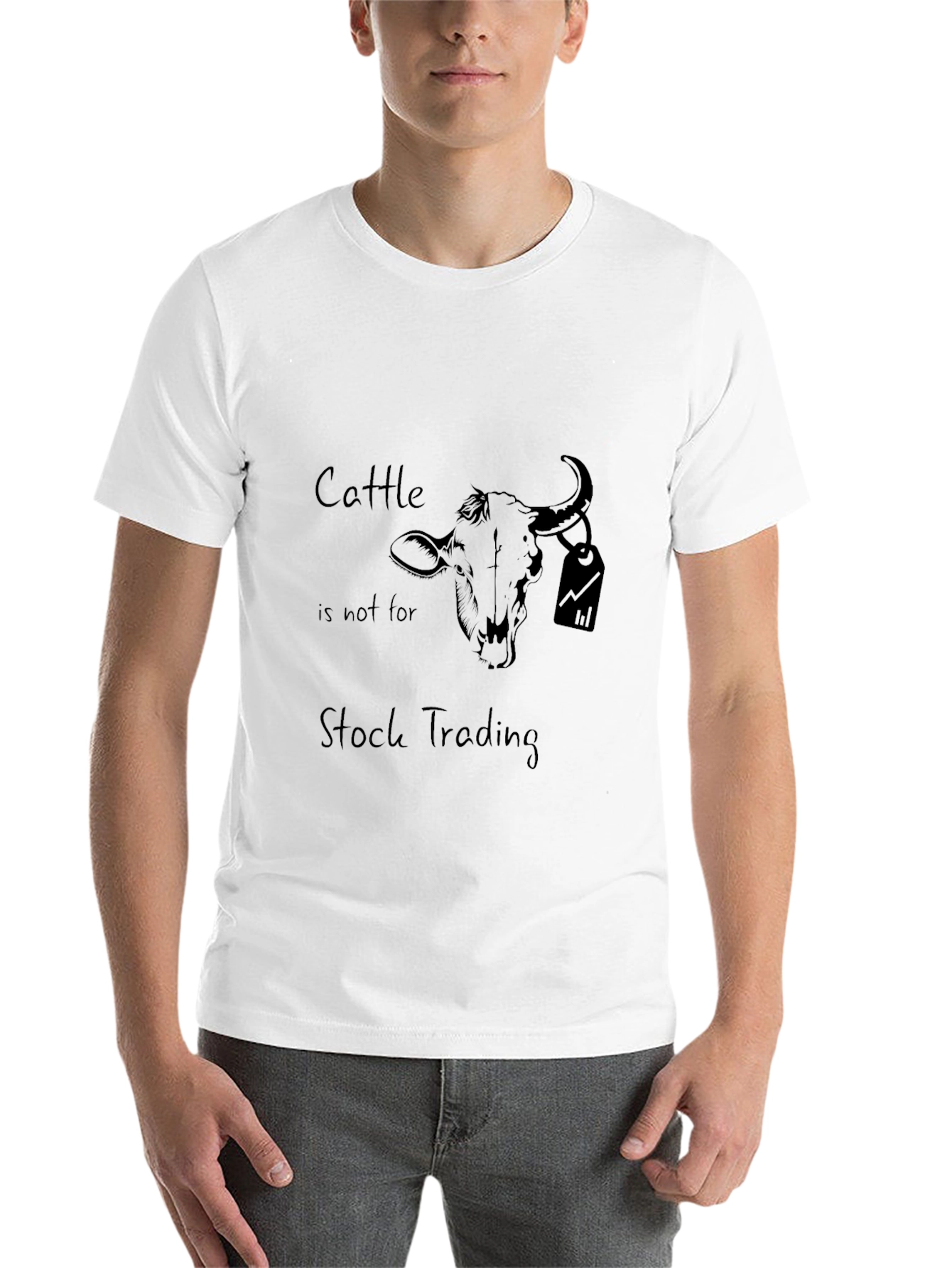 Black Cattle Stock Trading Humor Tee view 14