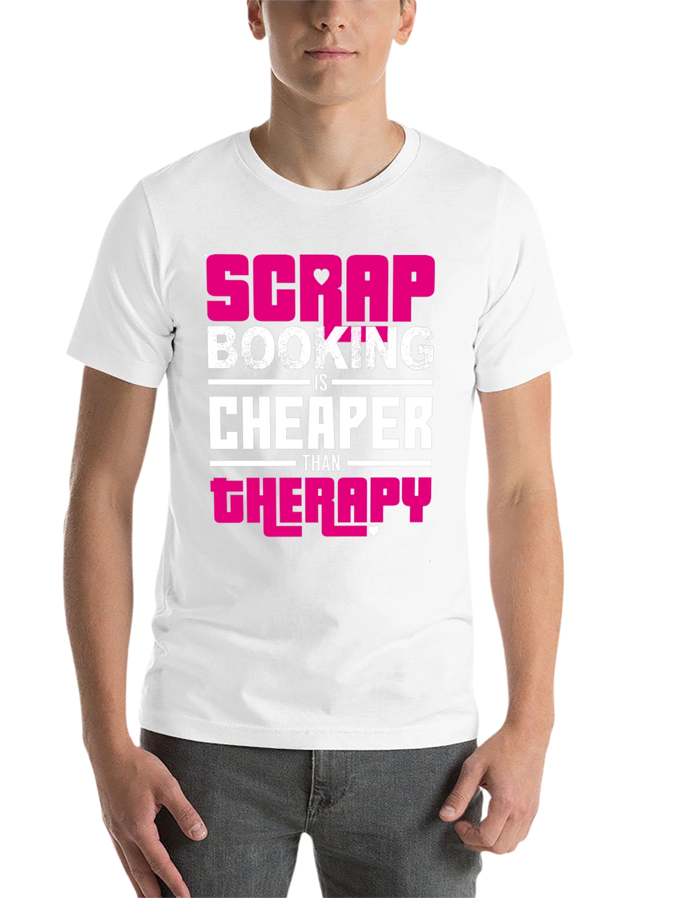 Black Scrapbooking Therapy Funny Graphic T-Shirt view 14