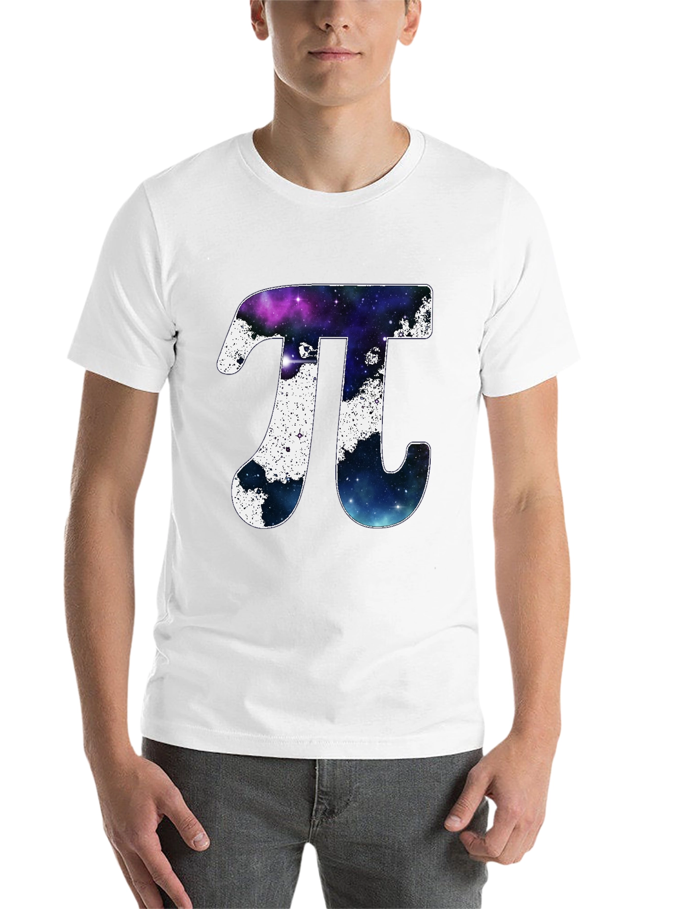 Black Cosmic Pi Symbol T-Shirt view 14
