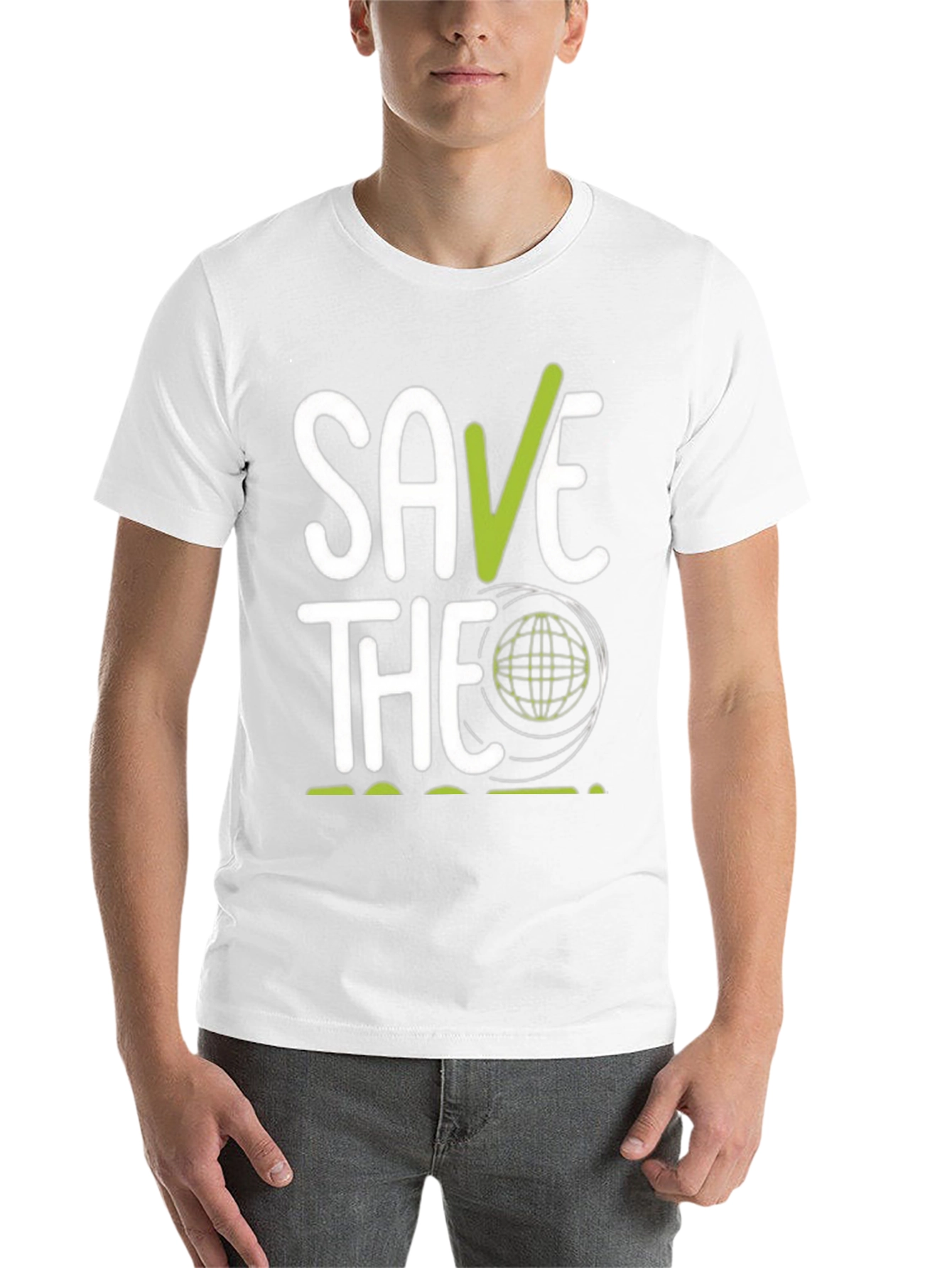 Black Save the Planet Graphic T-Shirt - Eco-Friendly Design view 14