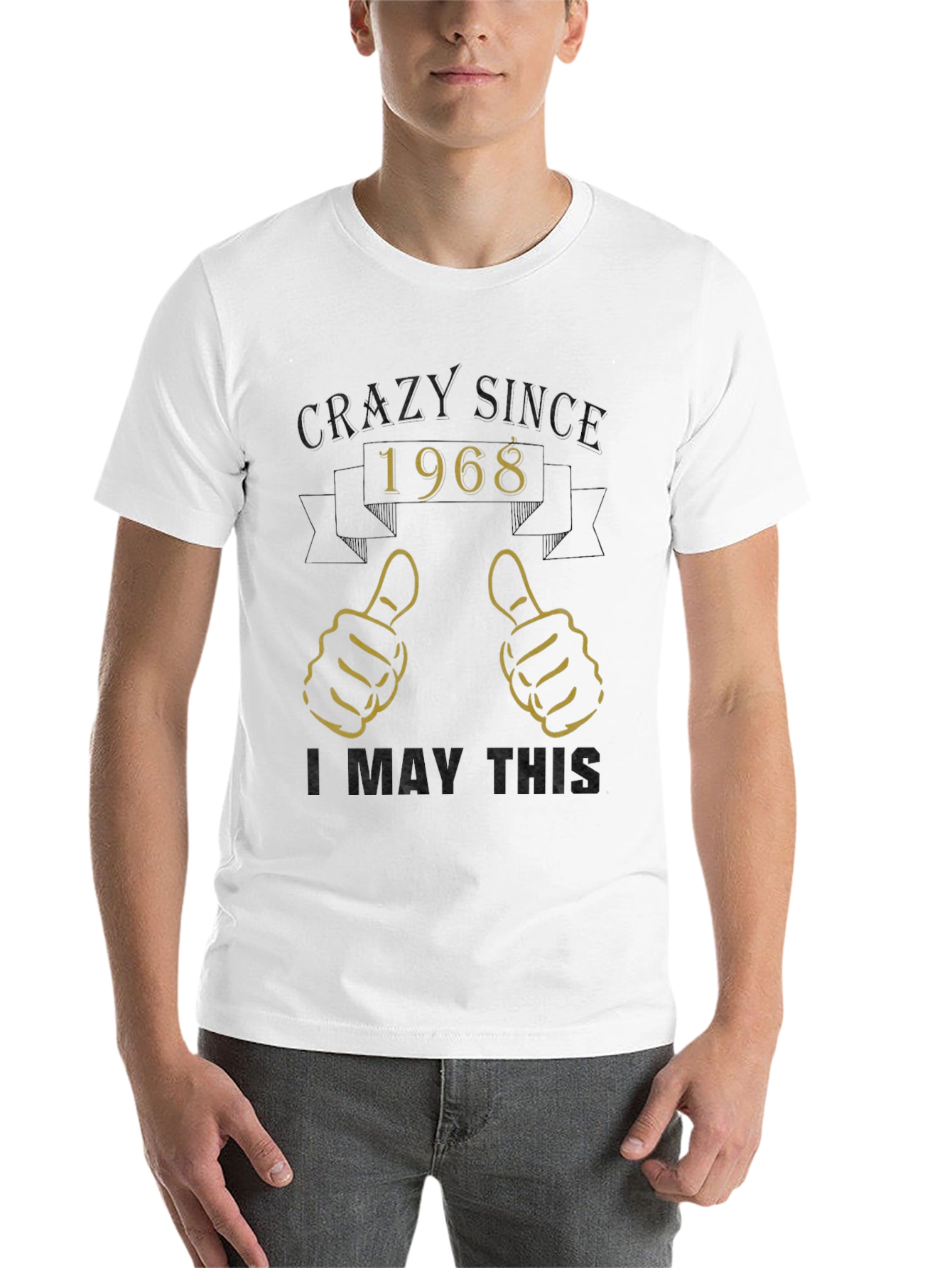 Black Crazy Since 1968 Graphic T-Shirt view 14