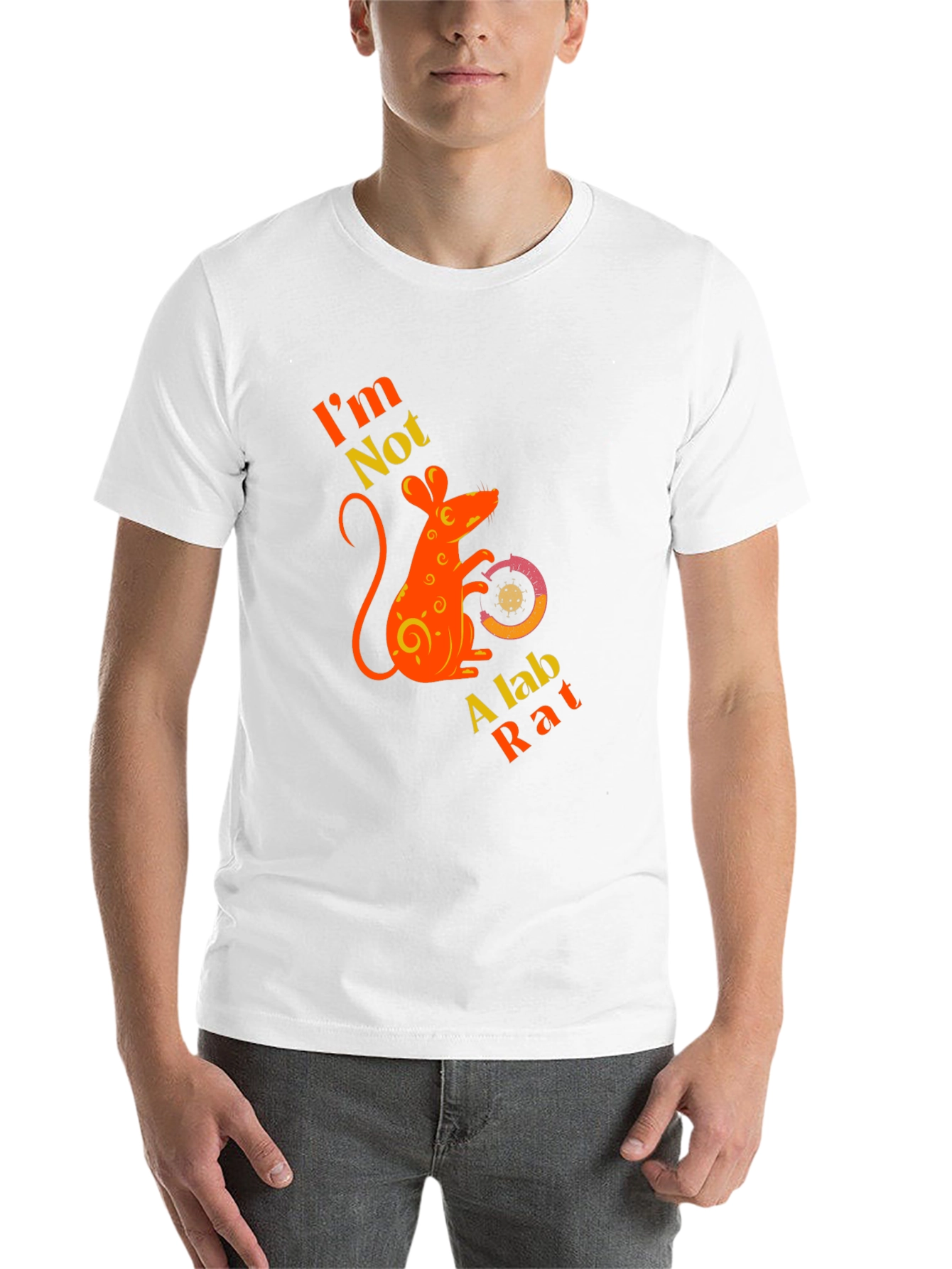 Black I'm Not A Lab Rat Graphic T-Shirt view 14