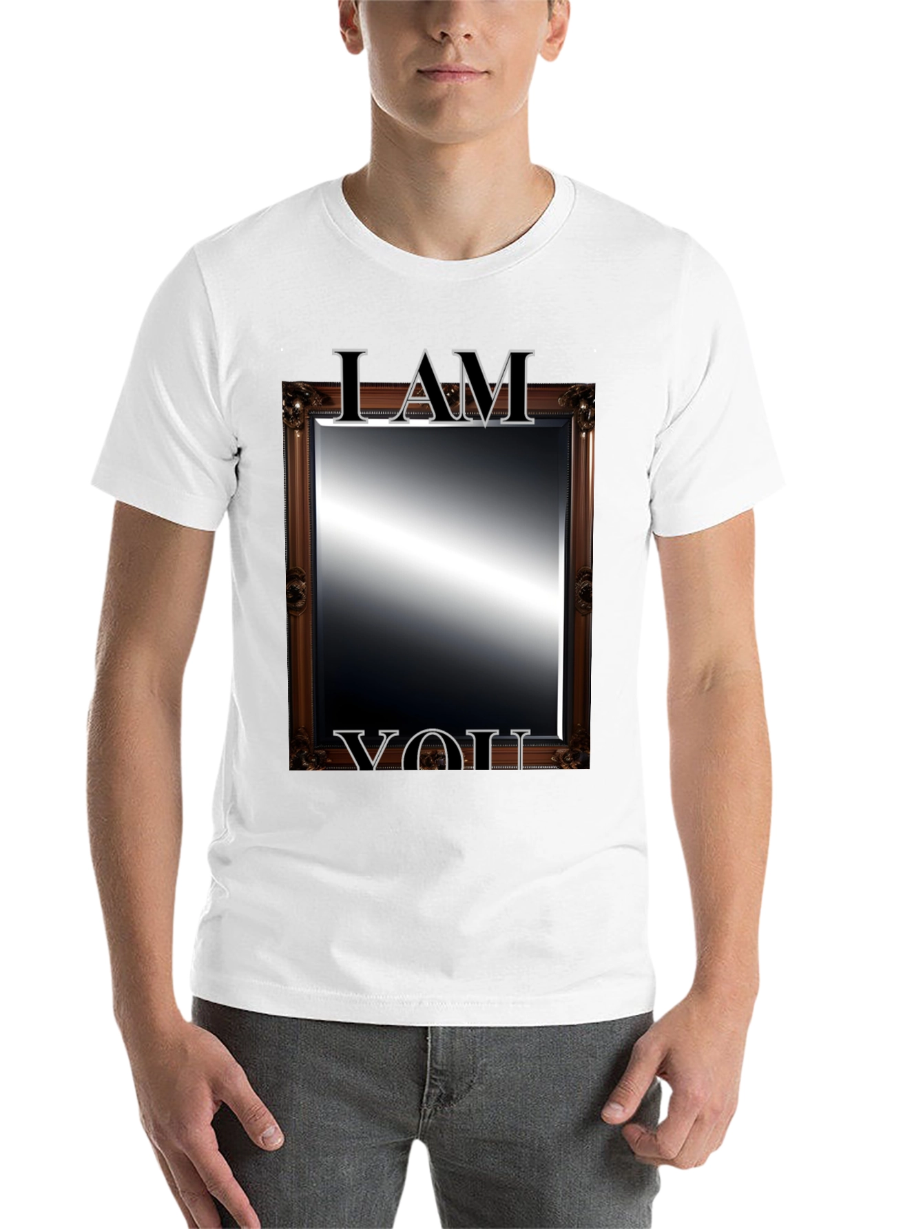 Black I AM YOU Mirror T-Shirt view 14