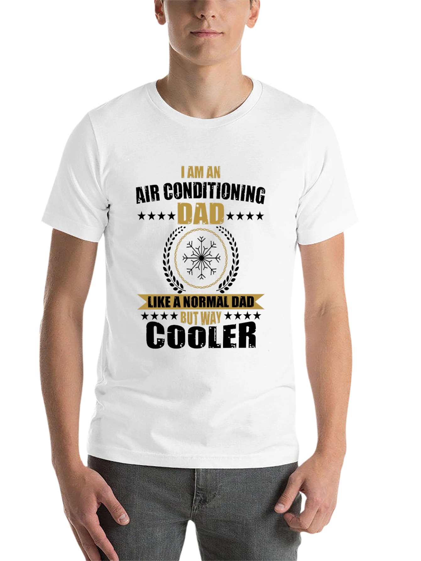 Black Air Conditioning Dad T-Shirt - Funny Father's Day Gift view 14