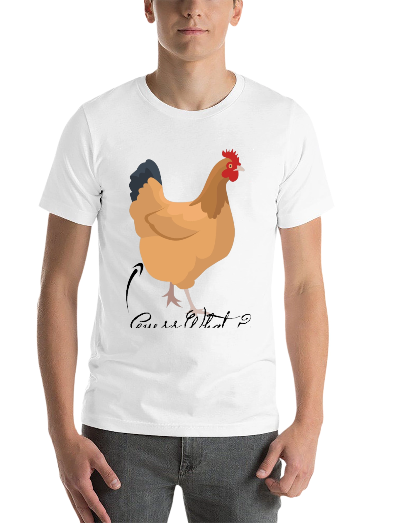 Black Funny Chicken T-Shirt - Guess What? view 14