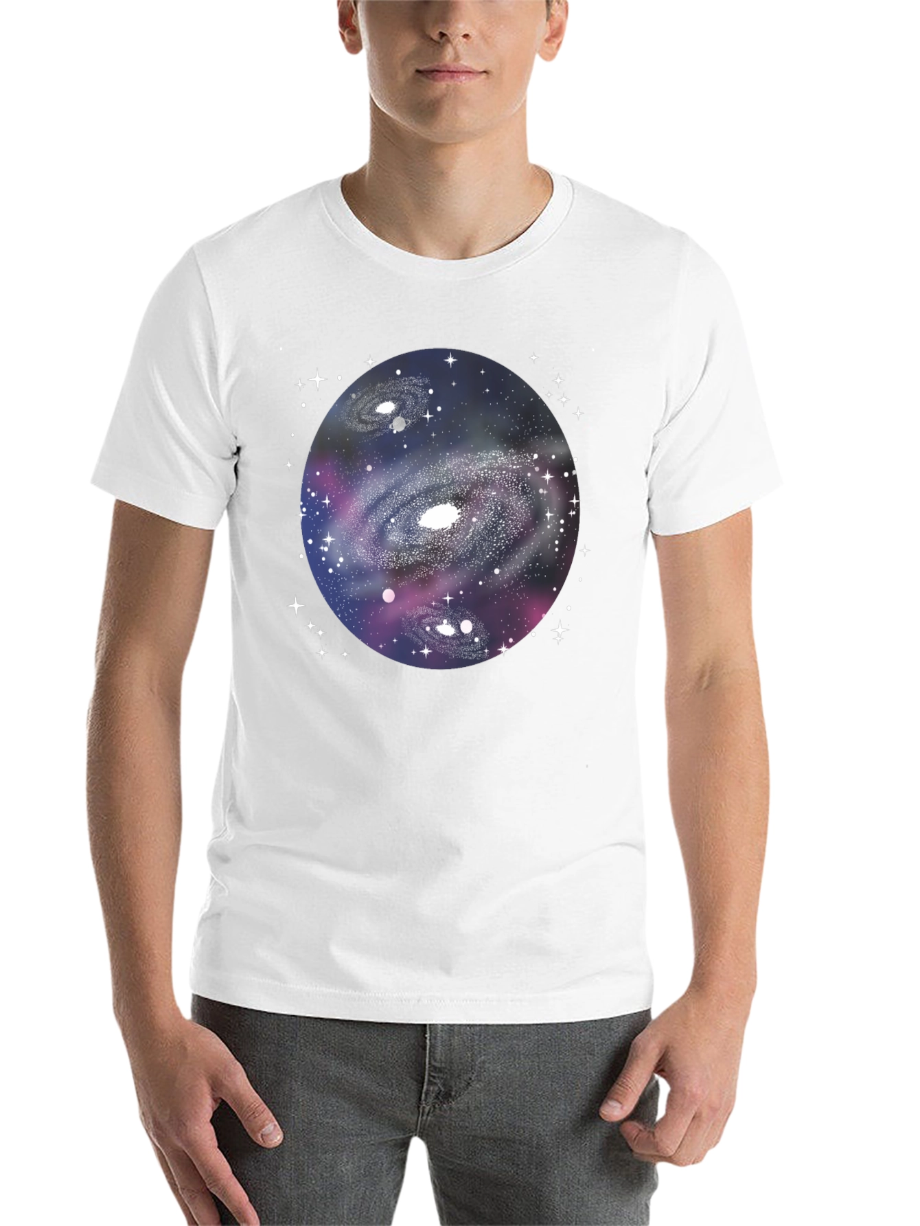 Black Galaxy Graphic Black T-Shirt view 14